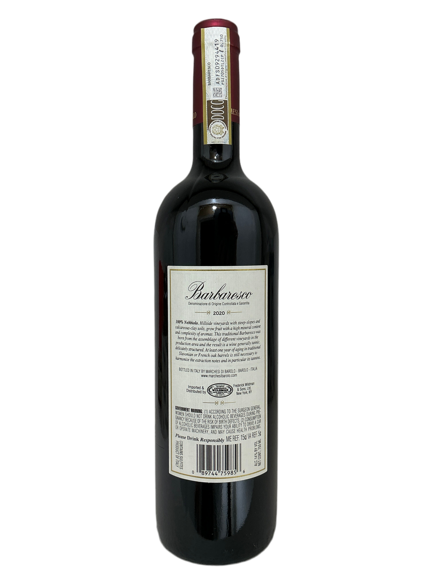 Marchesi di Barolo, Nebbiolo, Barbaresco, Piedmont, Italy 2020