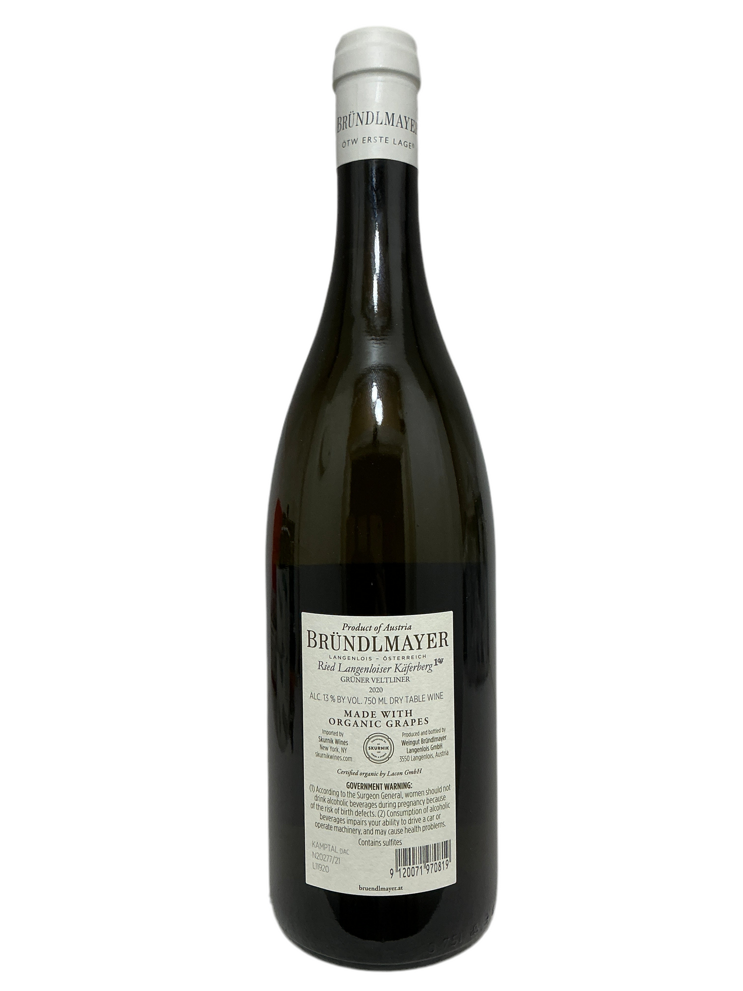 Brundlmayer, Gruner Veltliner, Ried Kaferberg- Erste Lage, Kamptal, Austria 2020