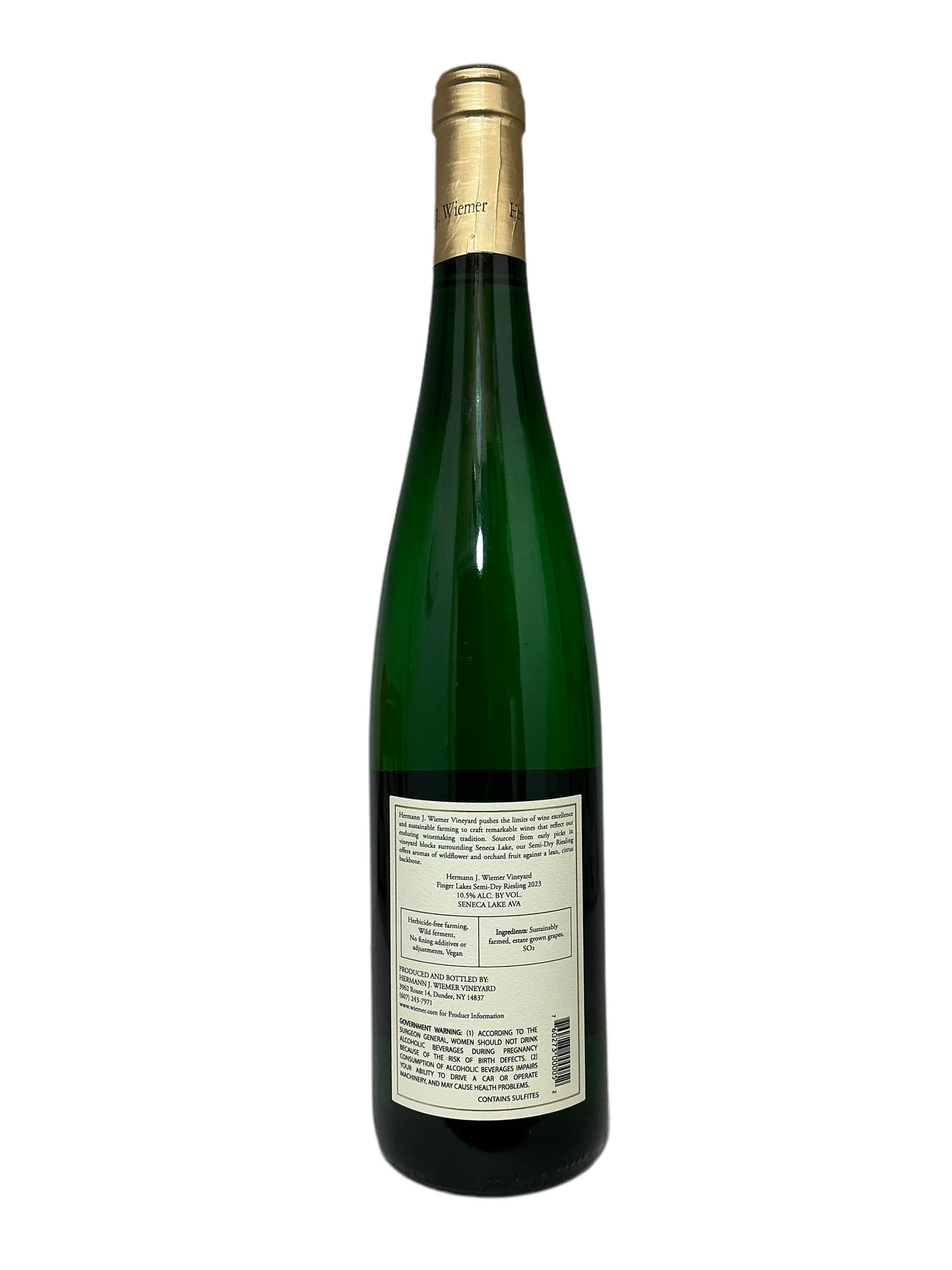Hermann J. Wiemer, Riesling, Semi-Dry, Finger Lakes, New York, United States 2023