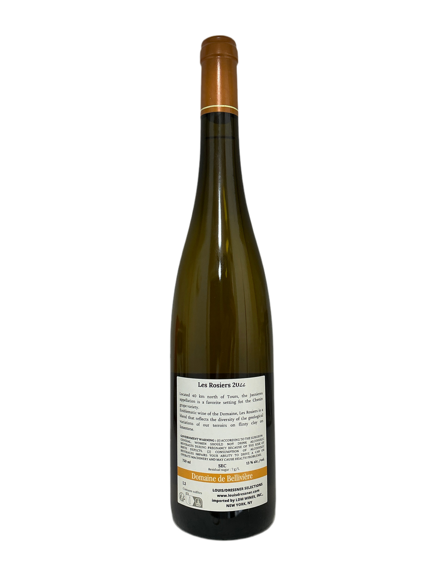 Domaine de Belliviere, Chenin Blanc, "Les Rosiers,” Jasnieres, Loire, France 2022