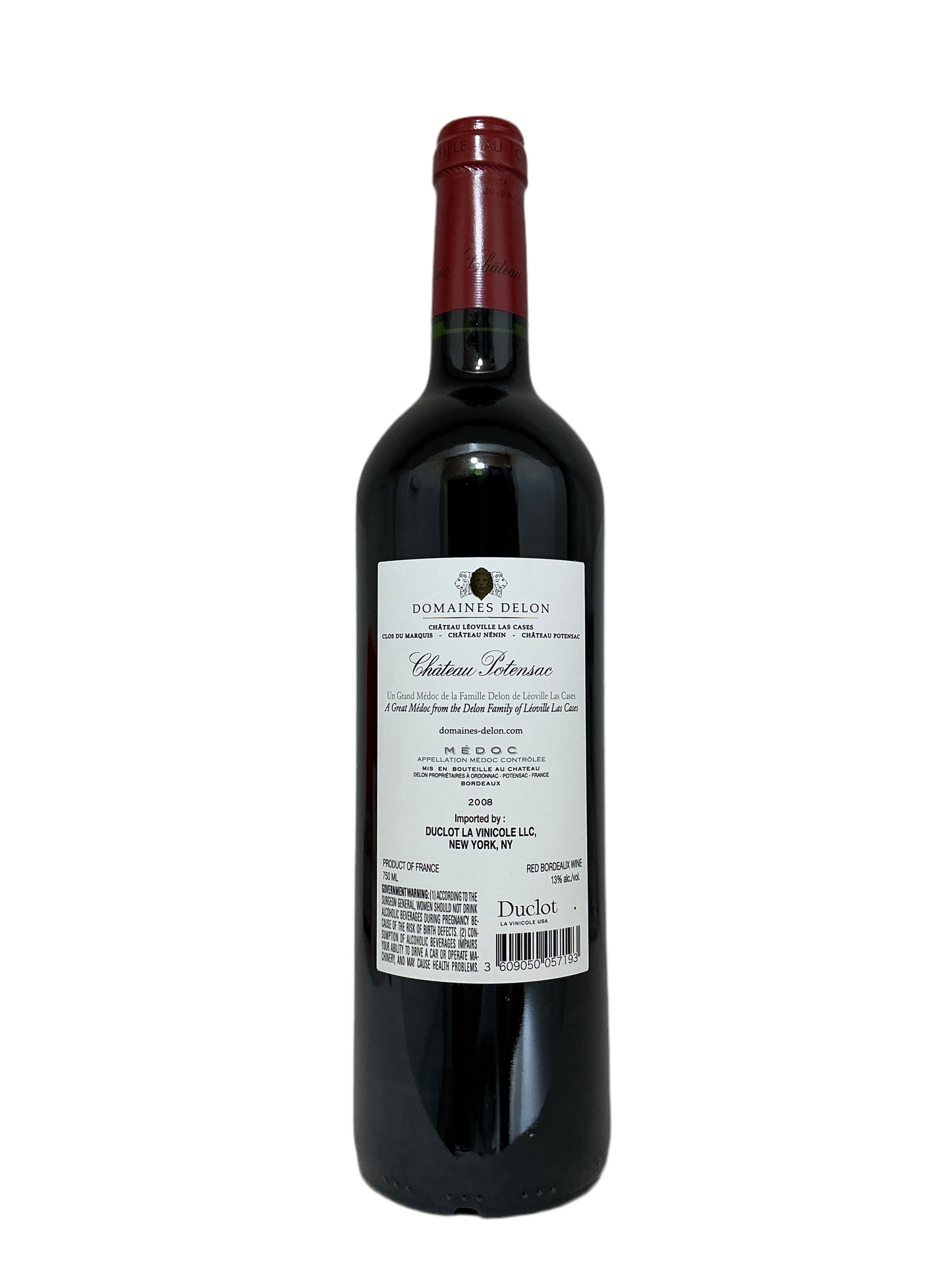 Chateau Potensac, Cabernet Sauvignon, Pauillac, Bordeaux, France 2008