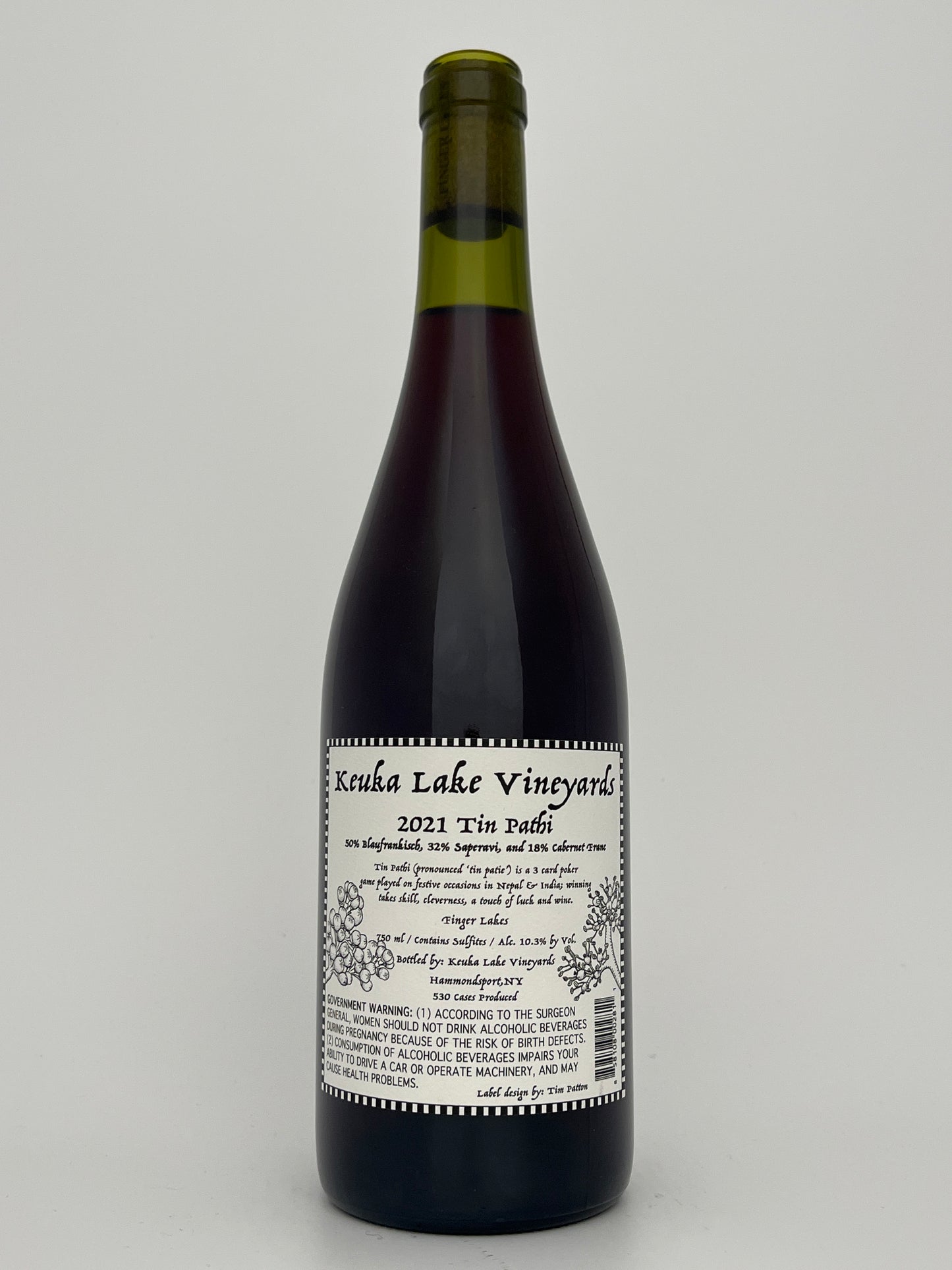 Keuka Lake Vineyards, Blaufrankisch/ Saperavi/ Cabernet Franc, "Tin Pathi," Finger Lakes, New York, United States 2021