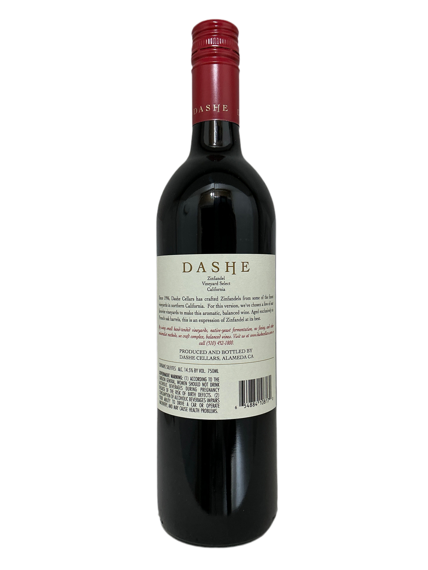 Dashe Cellars, Zinfandel, "Vineyard Select," California, United States 2022