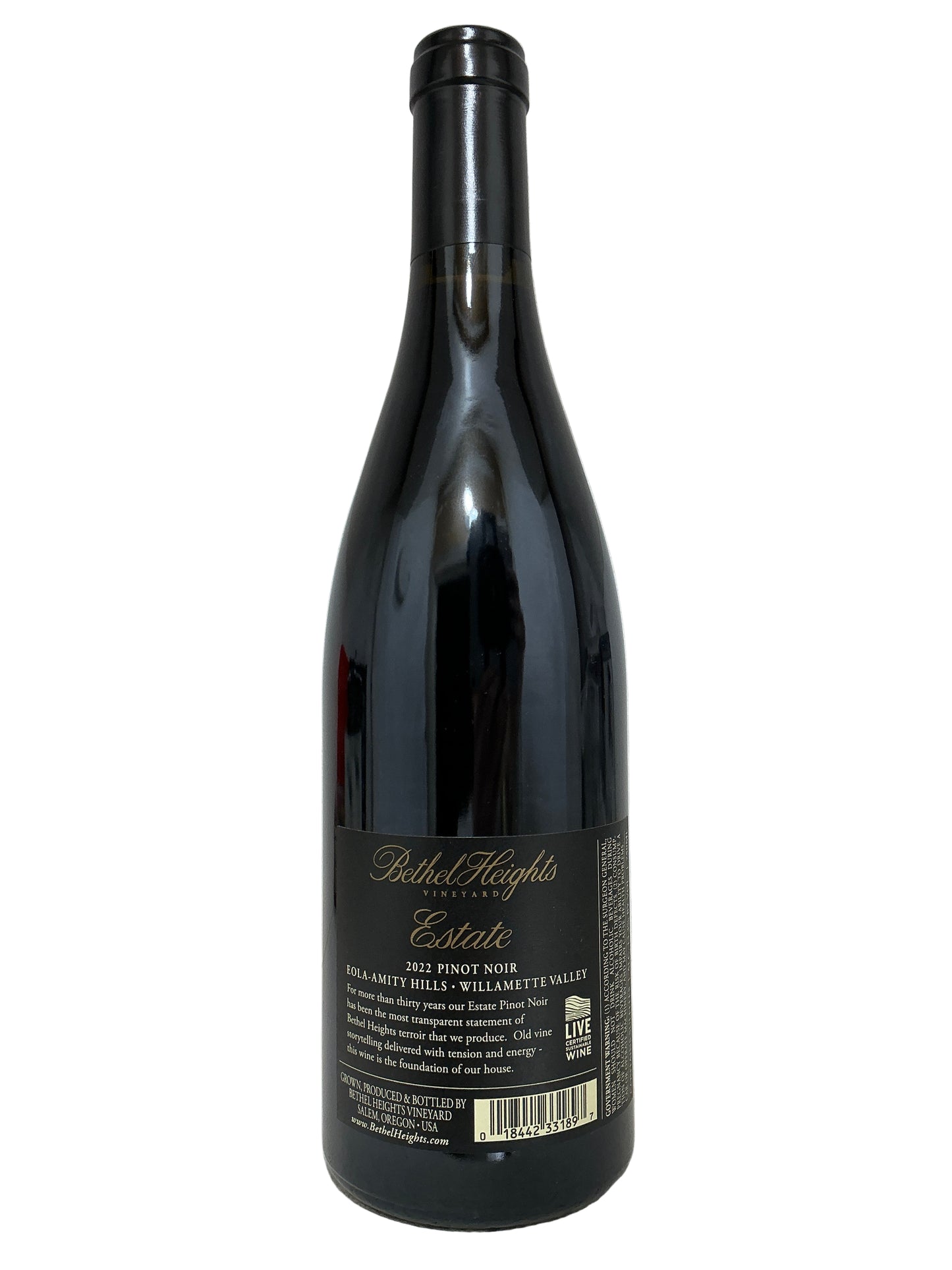 Bethel Heights, Pinot Noir, Eola-Amity Hills, Willamette Valley, Oregon 2022