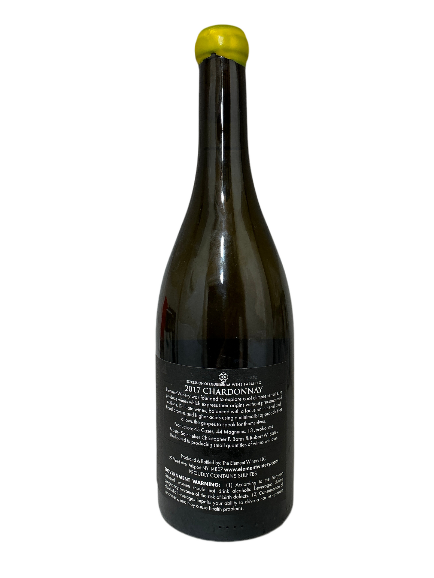 Element, Chardonnay, "Equilibrium Vineyard," Finger Lakes, New York 2017