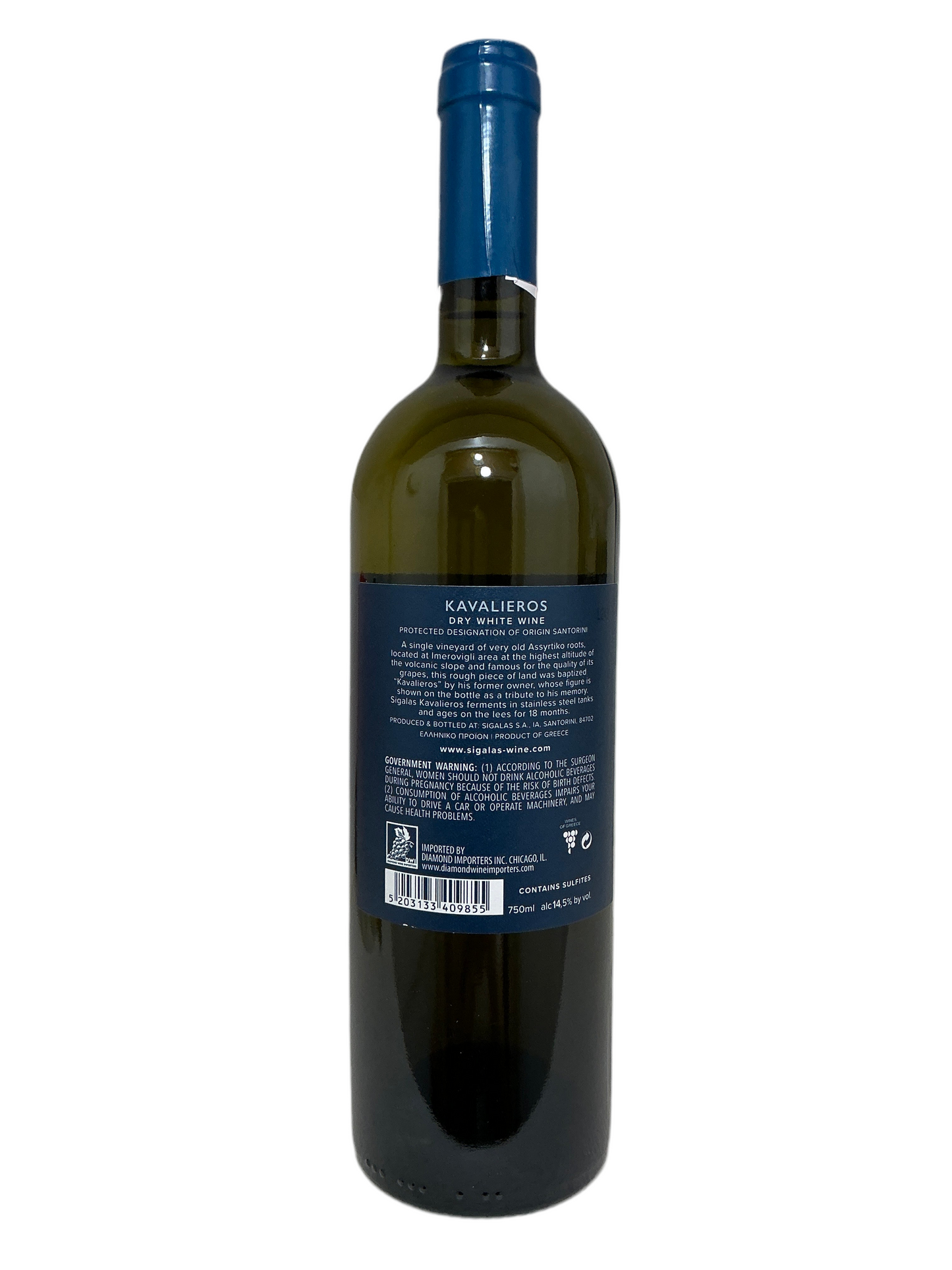 Sigalas, Assyrtiko, "Kavalieros," Santorini, Greece 2023