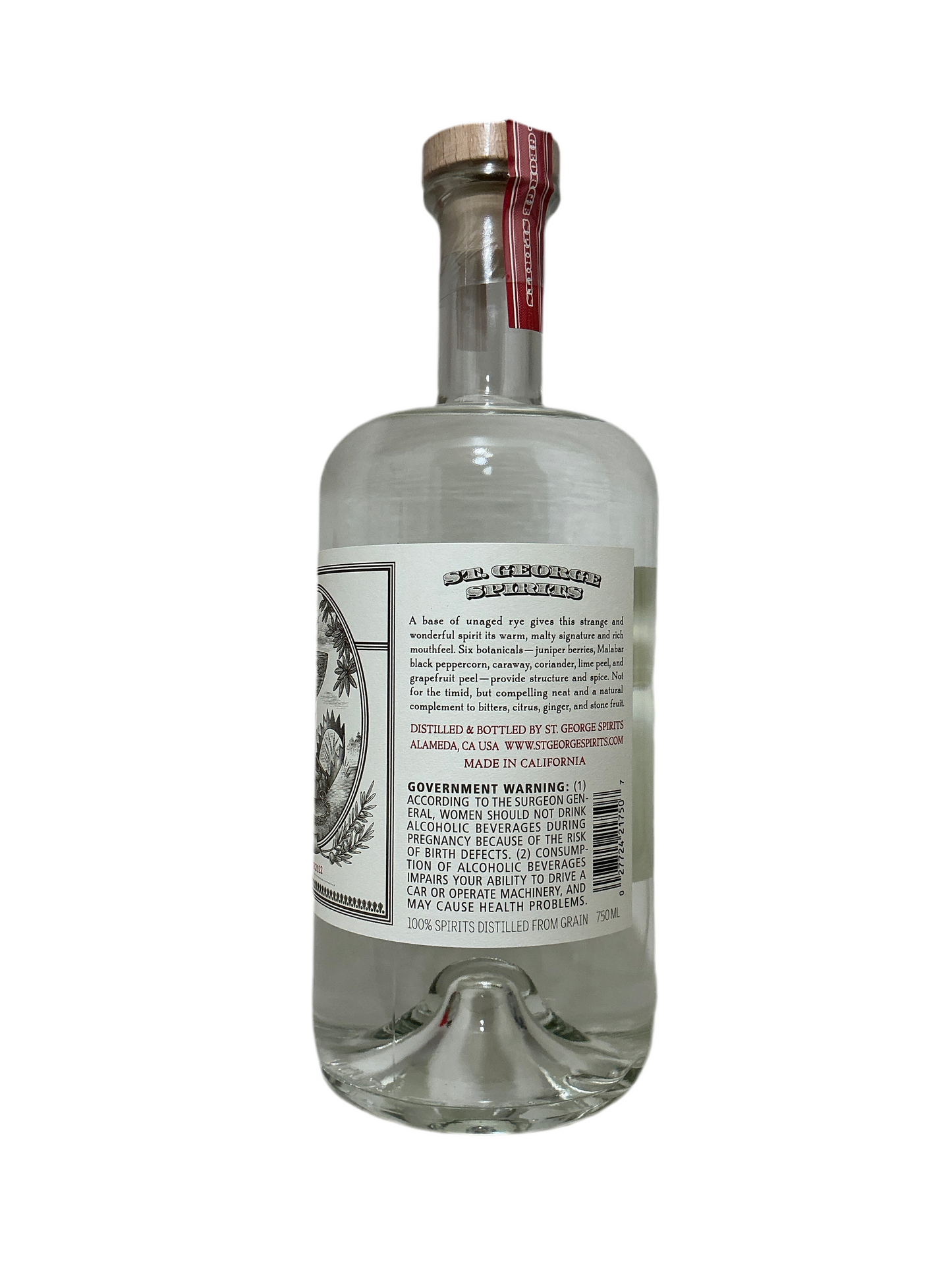 St. George Dry Rye Gin 750ml