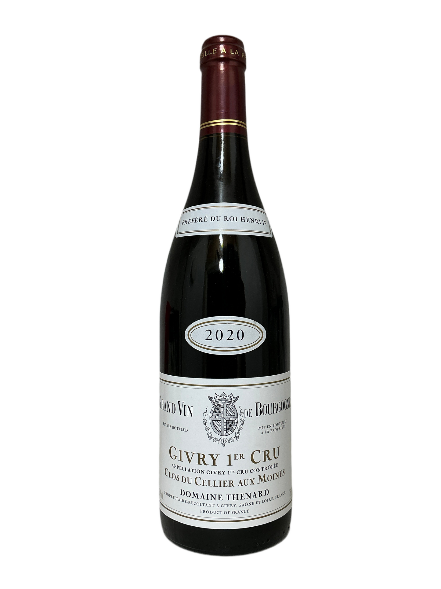 Domaine Thenard, Pinot Noir, Clos du Cellier Aux Moines- Premier Cru, Givry, Cote Chalonnaise, Burgundy, France, 2018