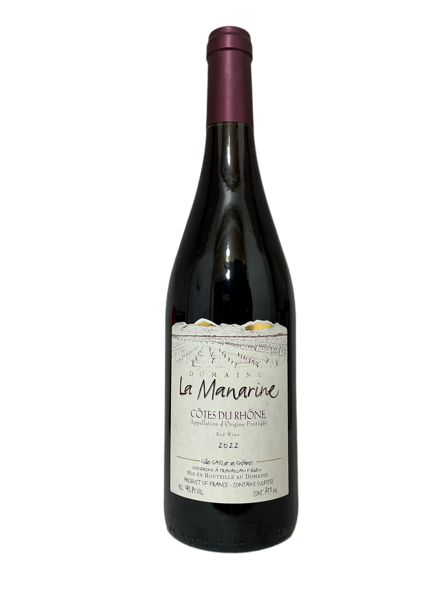 Domaine la Manarine, Grenache, Cotes du Rhone, France 2022