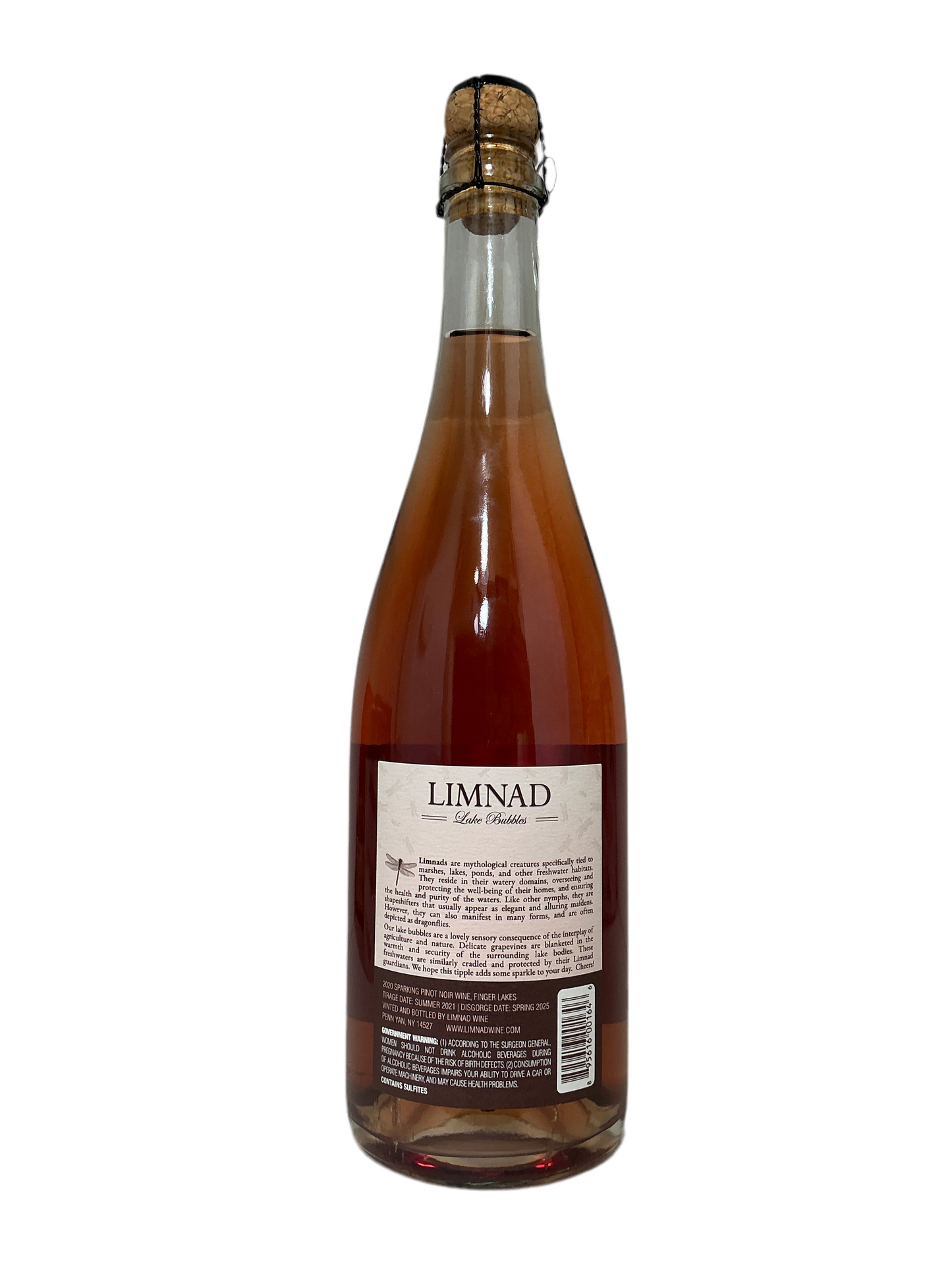 Limnad, Extra Brut- Sparkling Rose, "Lake Bubbles," Finger Lakes 2020