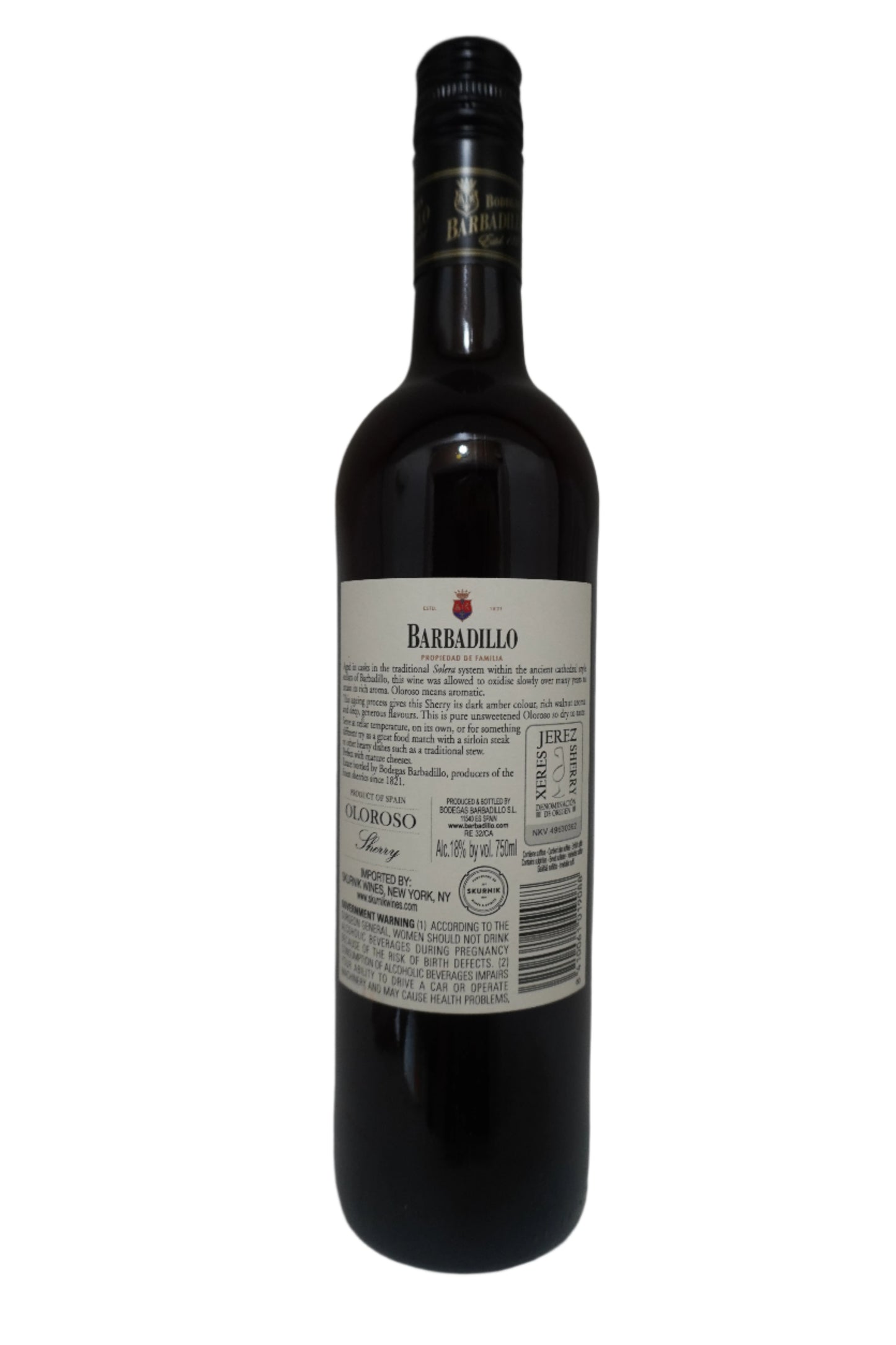 Barbadillo, Palomino, Oloroso, Jerez, Spain NV