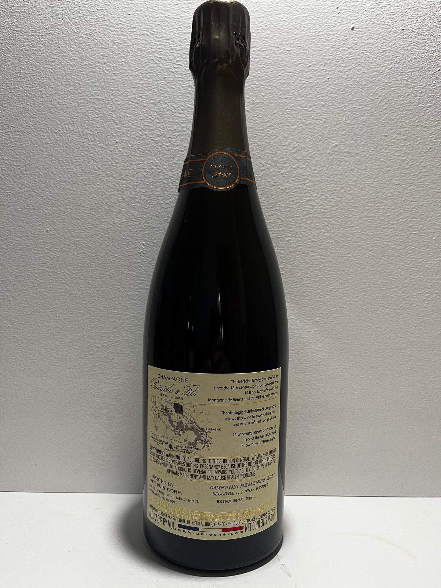 Bereche, Extra Brut, "Campania Remensis," Champagne, France 2021