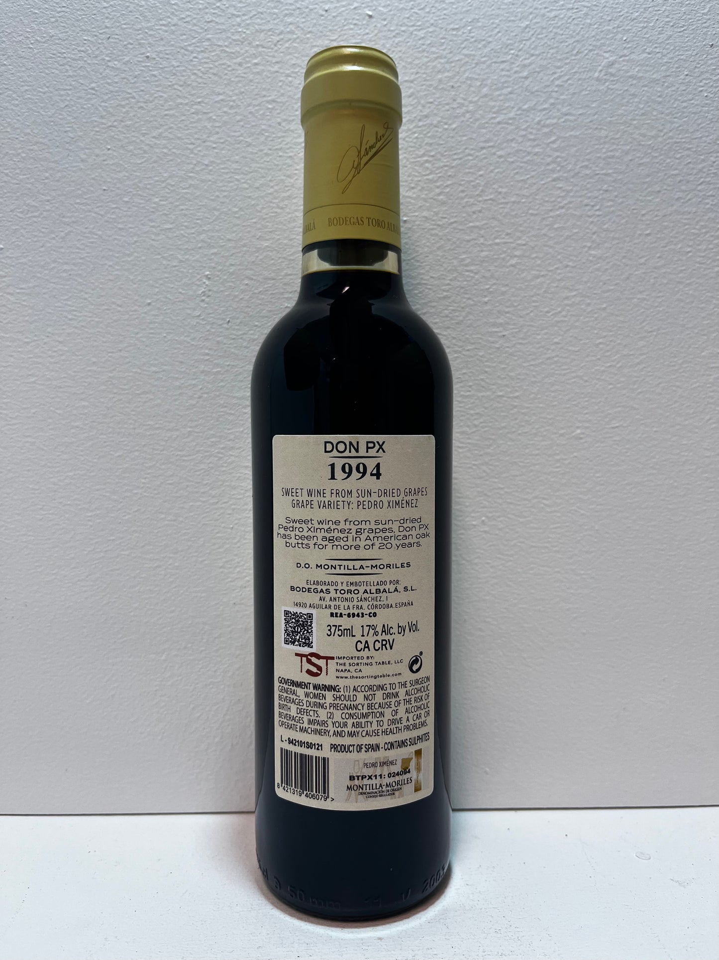 Bodegas Toro Albala, Pedro Ximenez, "Don PX," Montilla-Moriles, Spain 1994 (375ml)