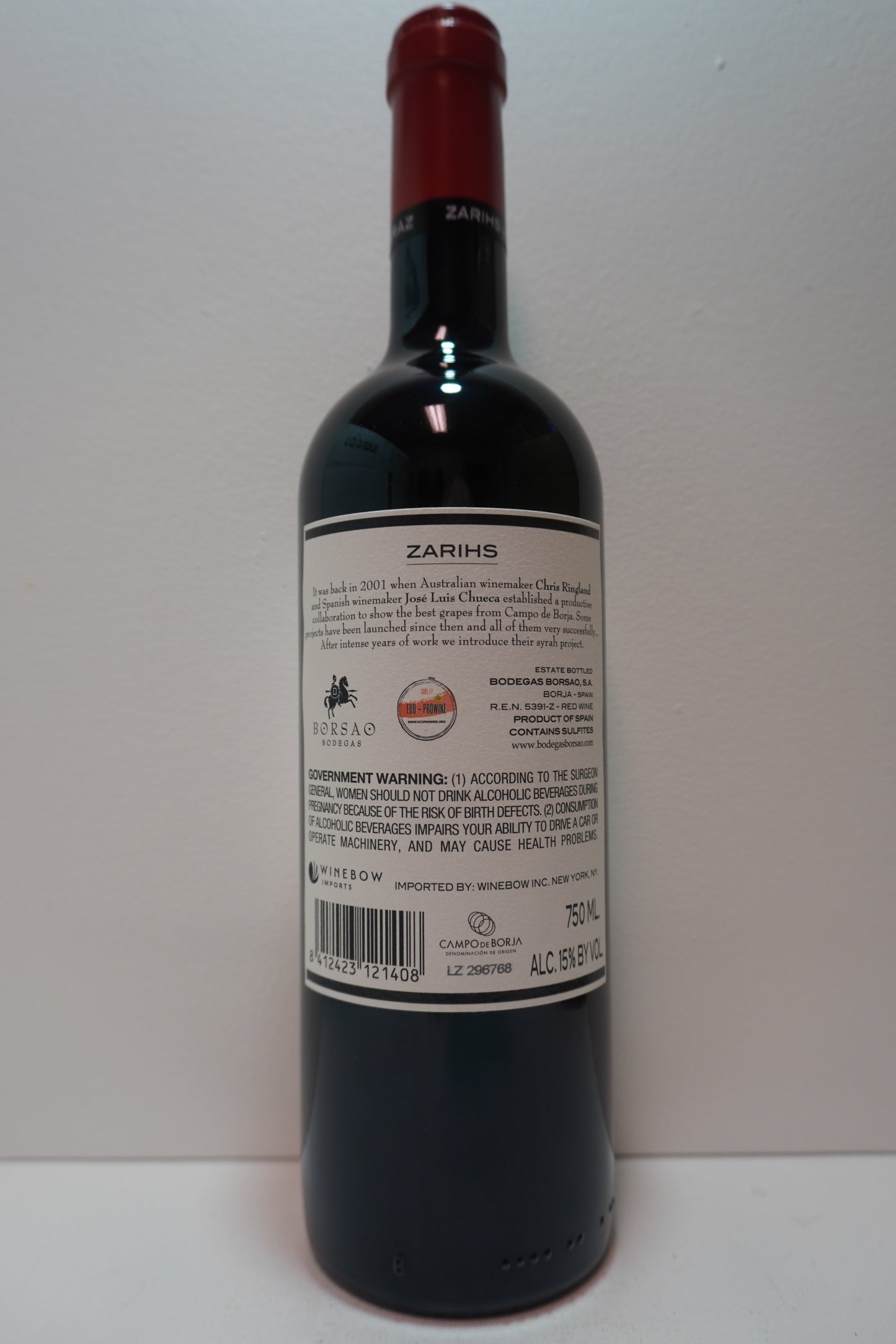 Borsao, Syrah, "Zarihs," Campo do Borja, Aragon, Spain 2019