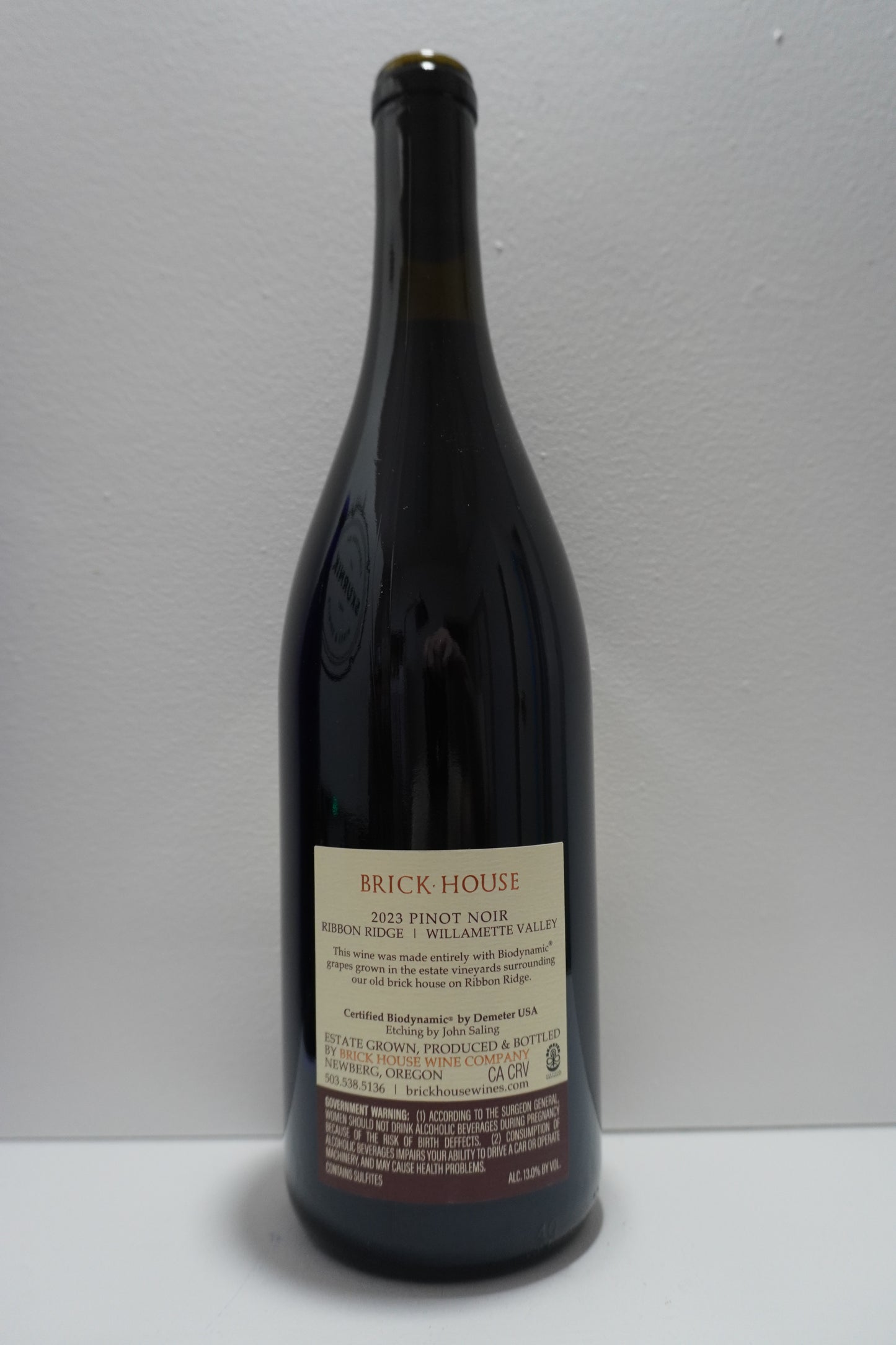 Brick House, Pinot Noir, Ribbon Ridge, Willamette Valley, Oregon, United States 2023