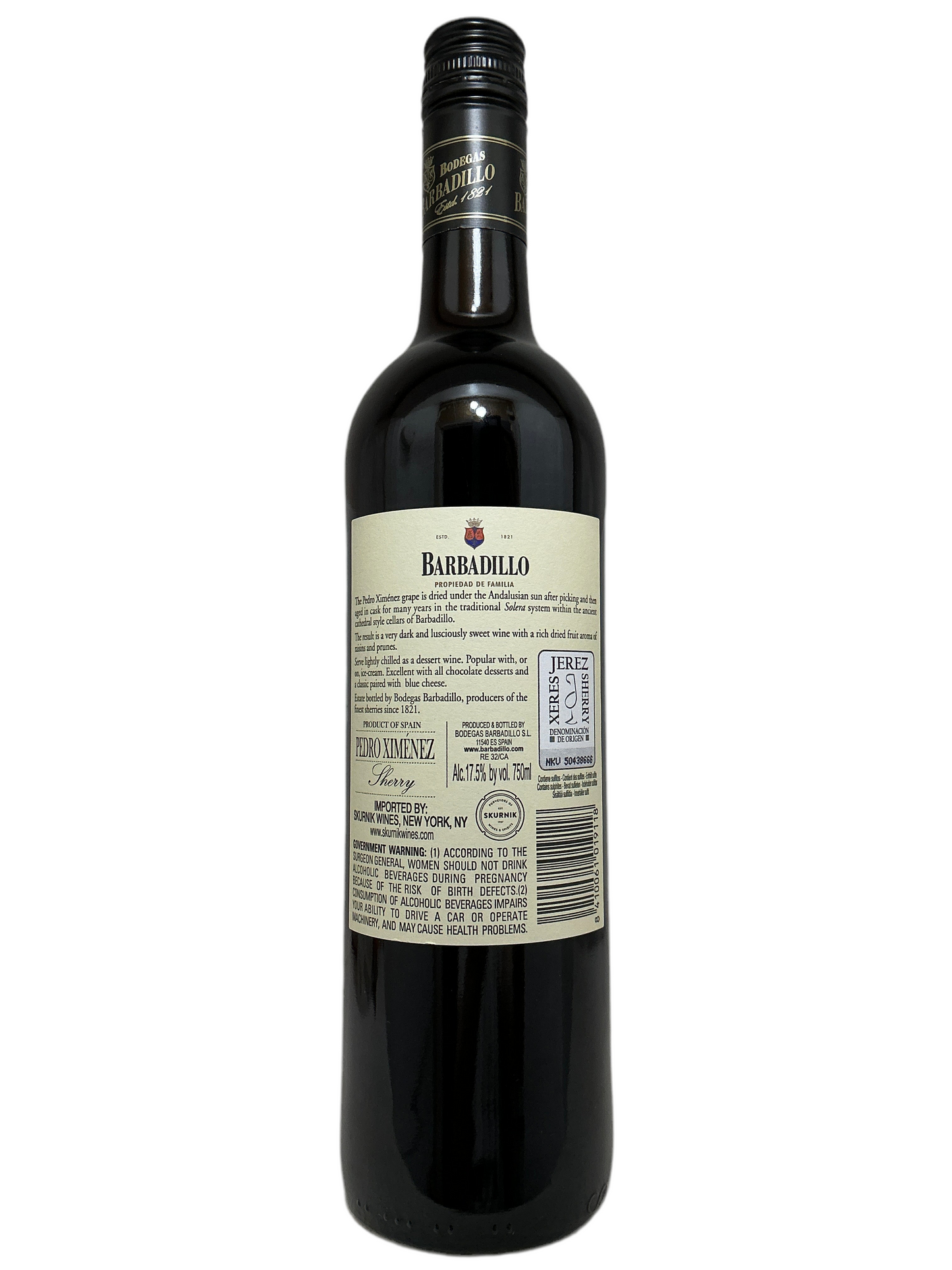 Barbadillo, Pedro Ximenez, Jerez, Spain NV