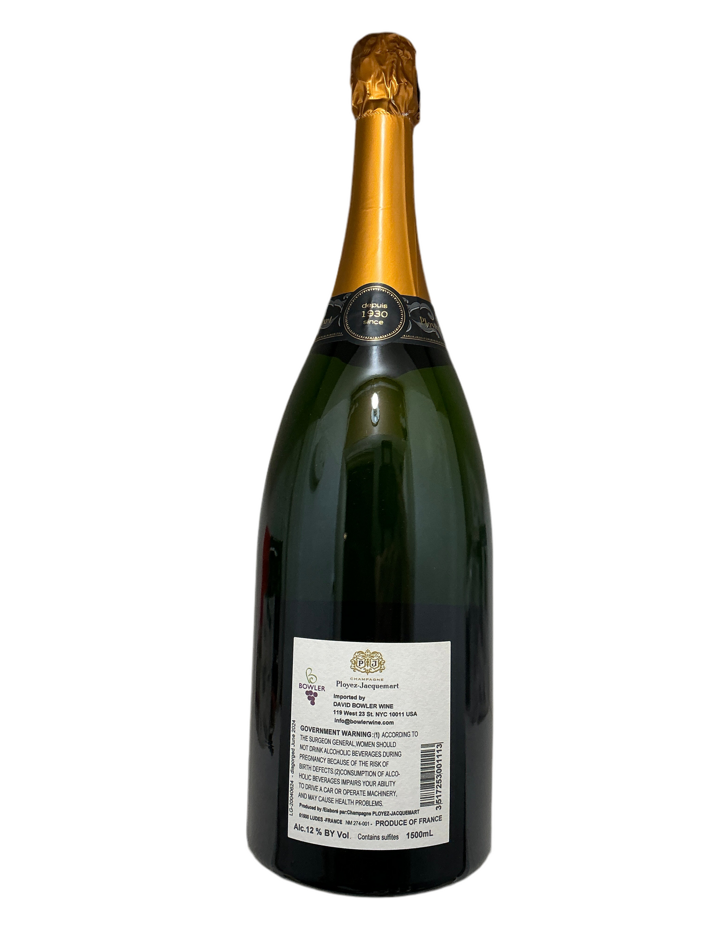 Ployez Jacquemart, "Extra Quality Brut," Champagne, France, NV (Magnum)