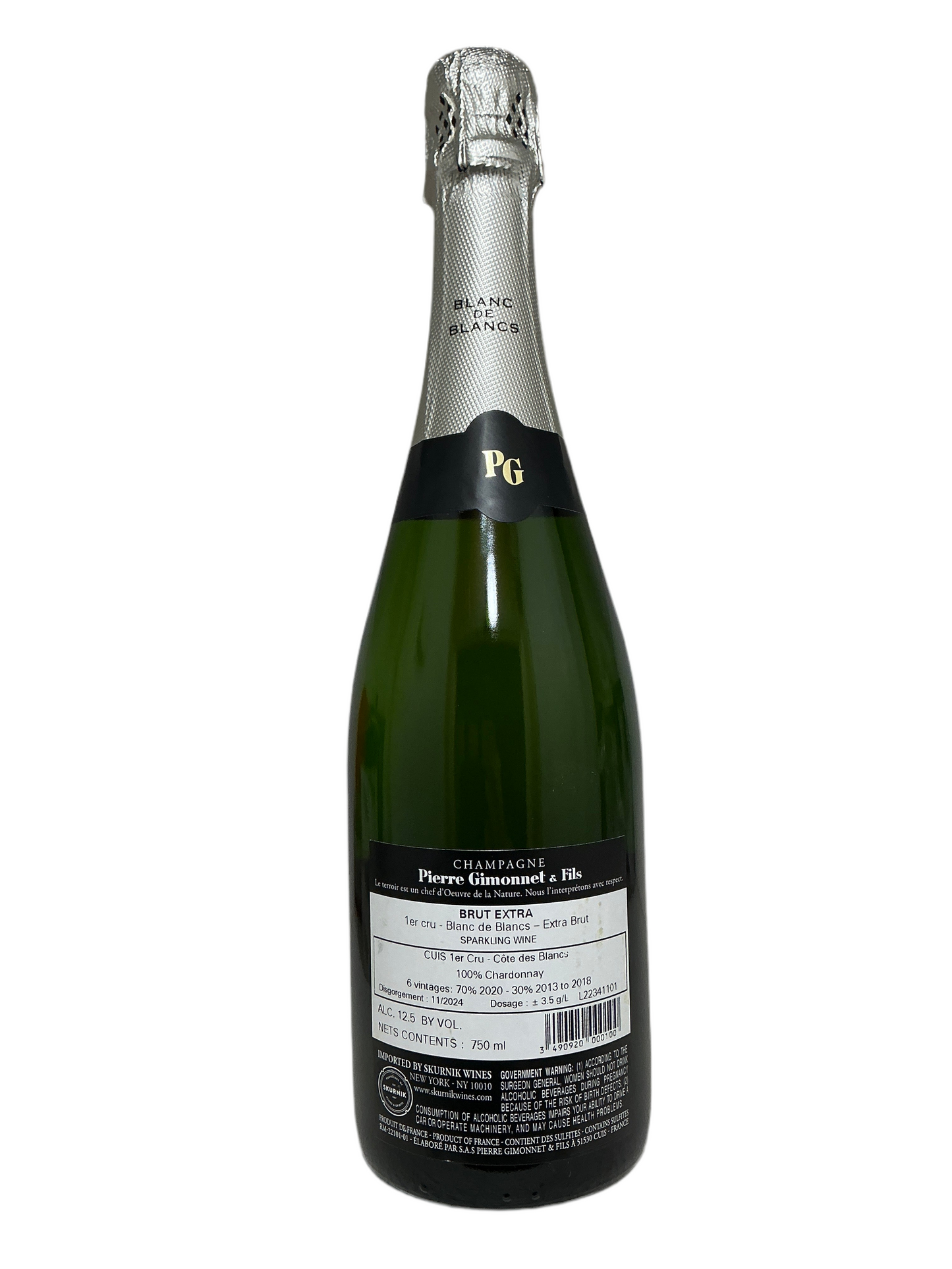 Pierre Gimonnet, Extra Brut, Blanc de Blancs, Premier Cru, Champagne, France NV