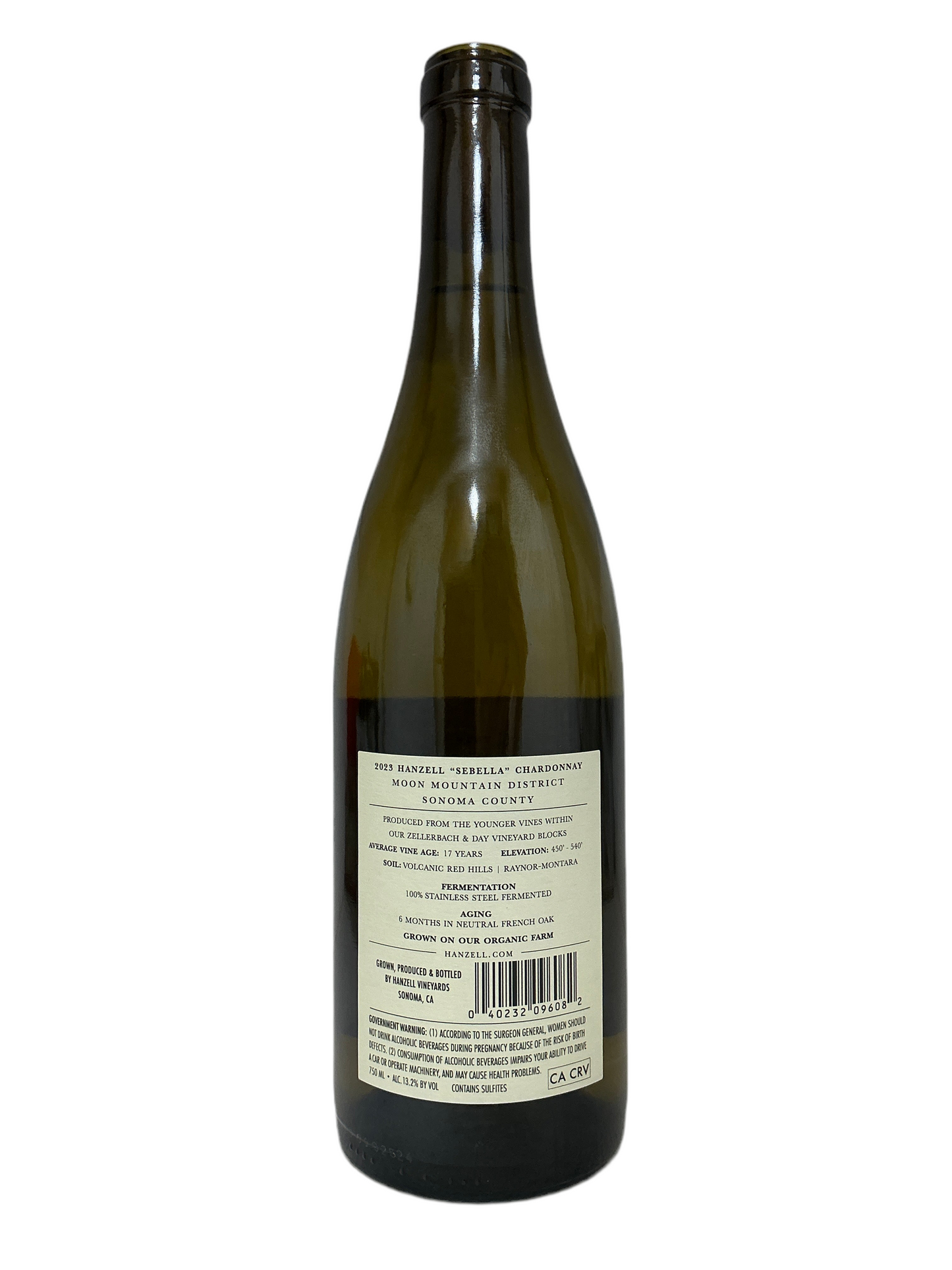 Hanzell, Chardonnay, "Sebella," Moon Mountain District, Sonoma, California 2023