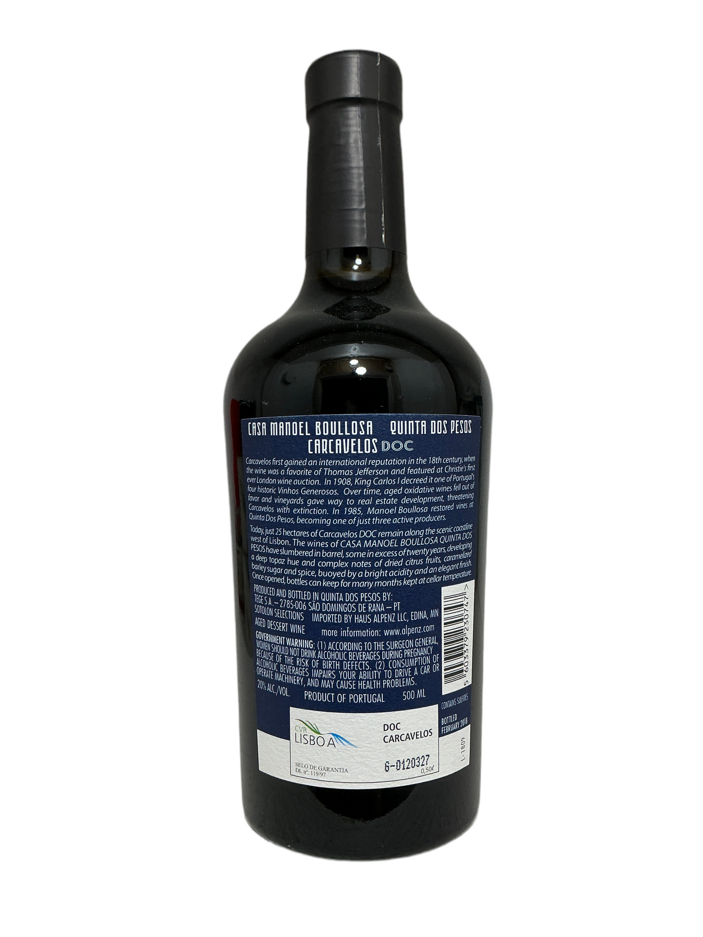 Quinta dos Pesos, Castelao, Vinho Generoso, Carcanelos, Lisboa, Portugal 1996 (500 ml)