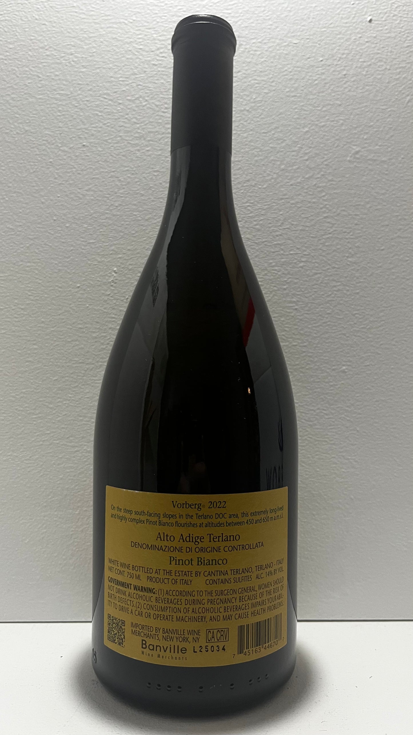 Cantina Terlan, Pinot Blanc, Riserva, "Vorberg," Terlano, Alto Adige, Italy 2022