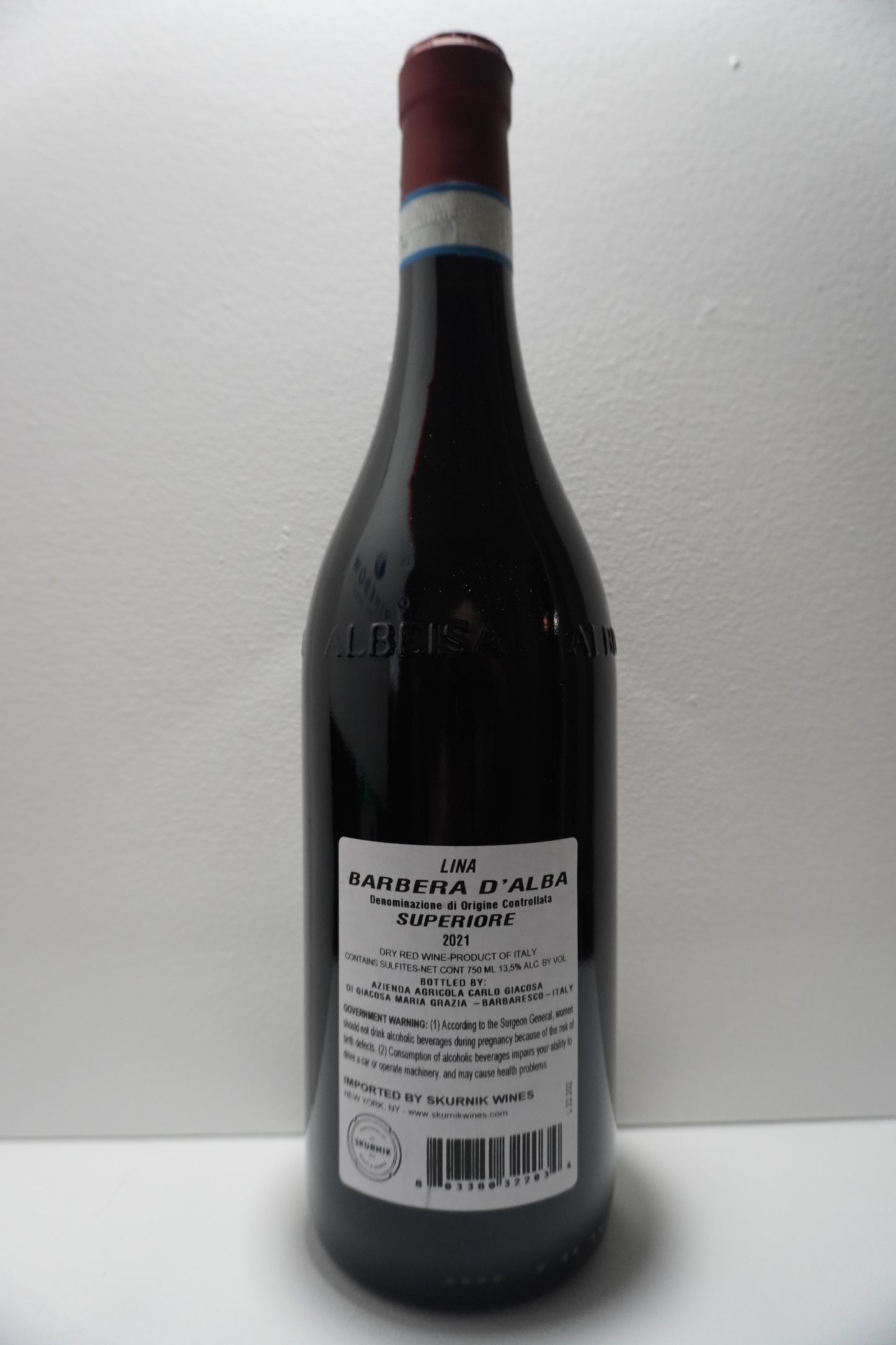 Carlo Giacosa, Barbera d'Alba Superiore, "Lina," Piedmont, Italy 2021