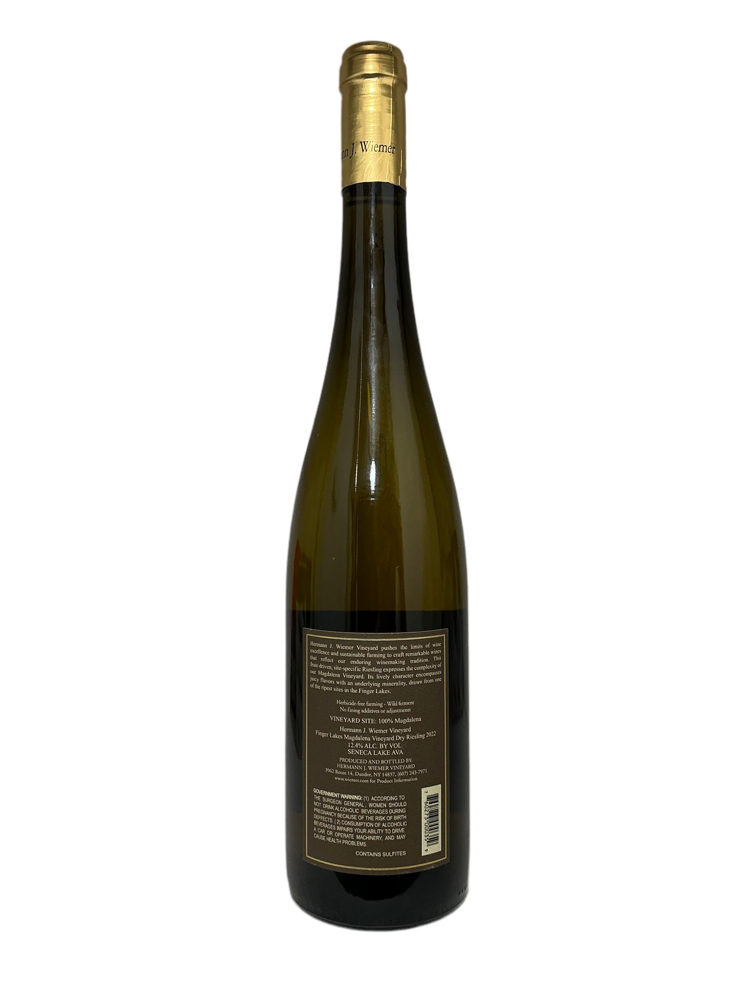 Hermann J. Wiemer, Riesling, "Magdalena Vineyard," Finger Lakes, New York, United States 2022