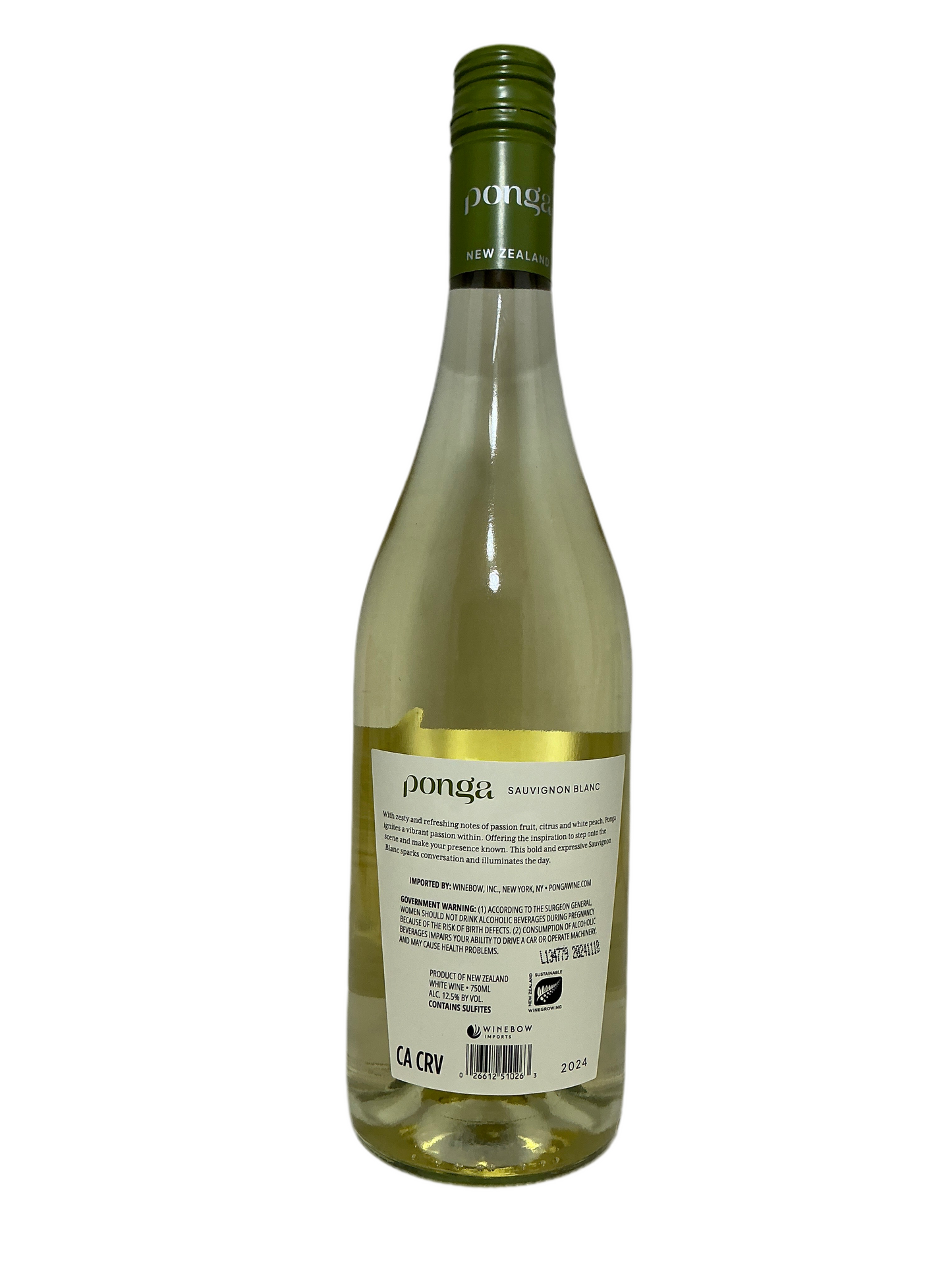 Ponga, Sauvignon Blanc, Marlborough, New Zealand 2024