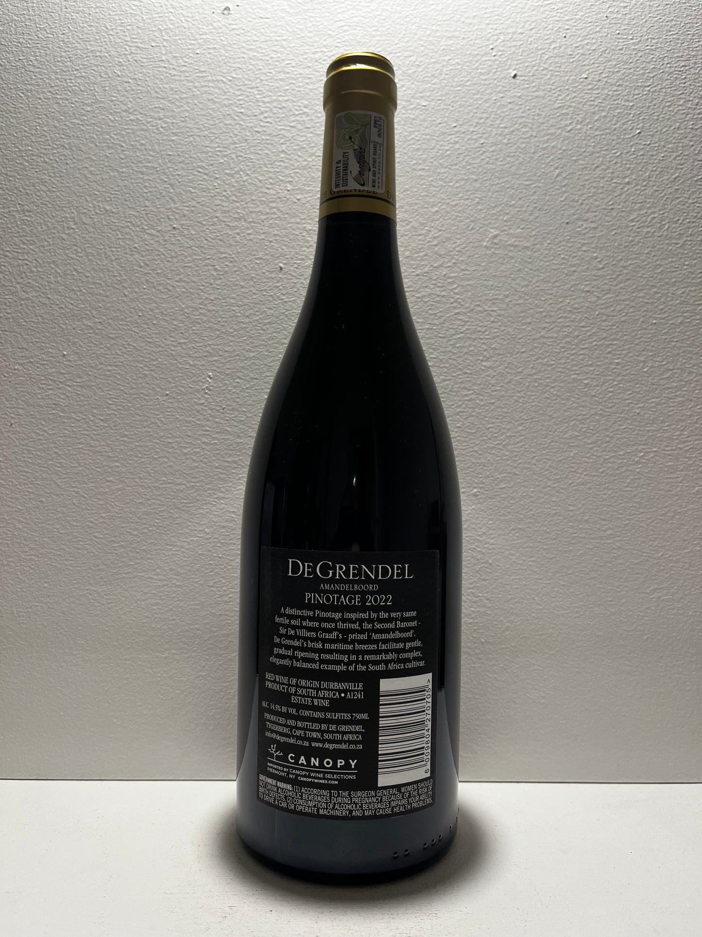 De Grendel, Pinotage, "Amandelboord," Durbanville, Cape Town, South Africa 2022