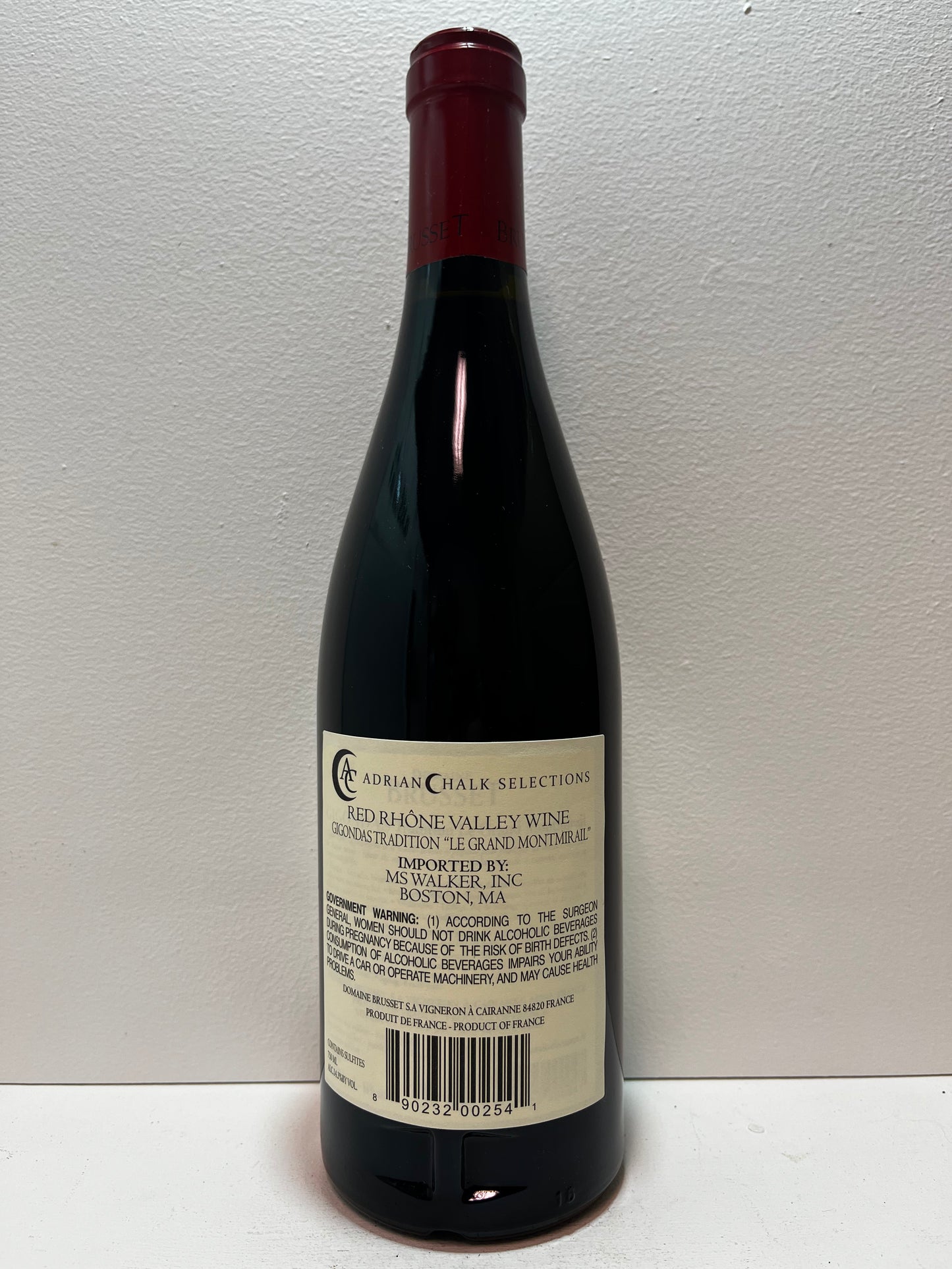Domaine Brusset, Grenache, "Tradition Le Grand Montmirail," Gigondas, Rhone, France
