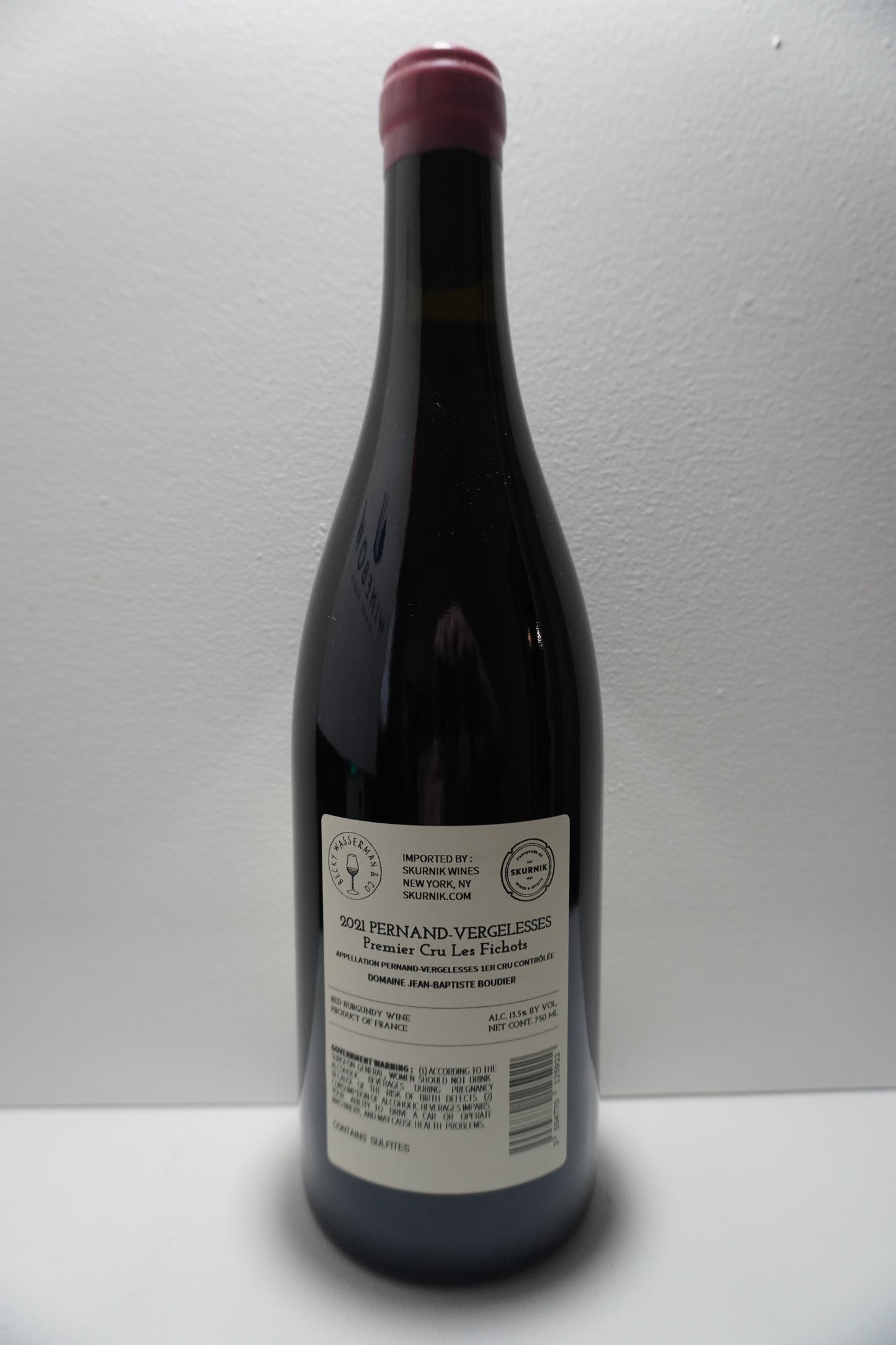 Domaine Jean-Baptiste Boudier, Pinot Noir, Les Fichots- Premier Cru, Pernand-Vergelesses, Burgundy, France 2021