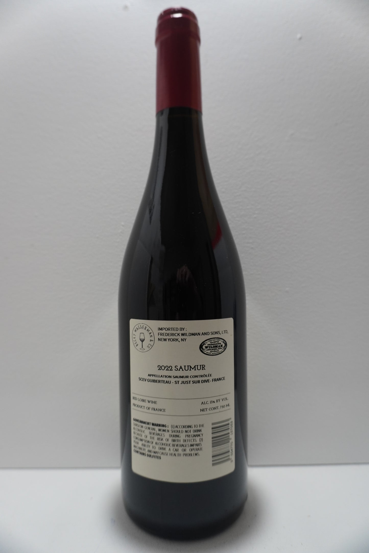 Domaine Guiberteau, Cabernet Franc, Saumur, Loire, France 2022