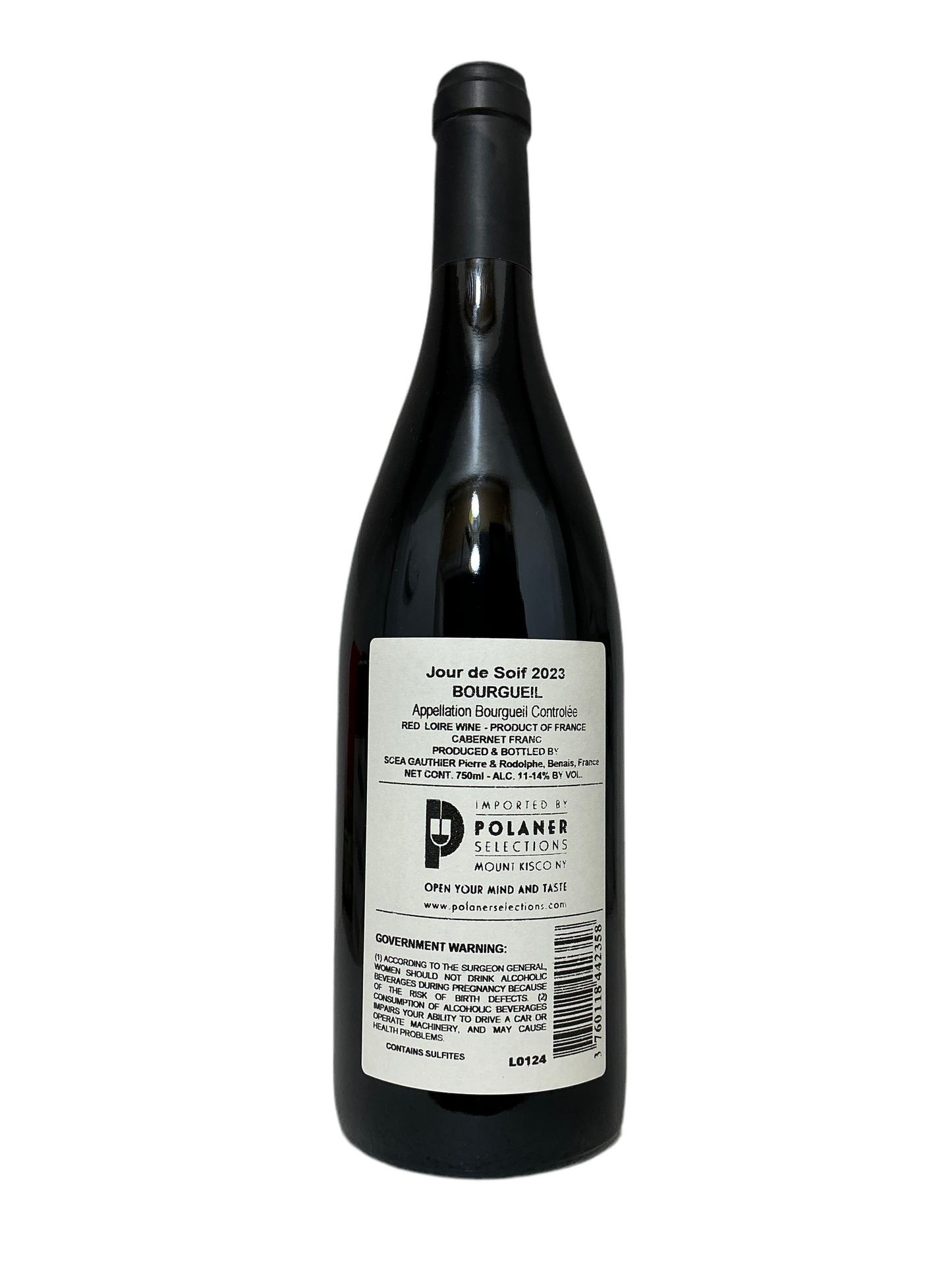 Gauthier, Cabernet Franc, "Jour de Soif," Bourgueil, Loire, France 2023