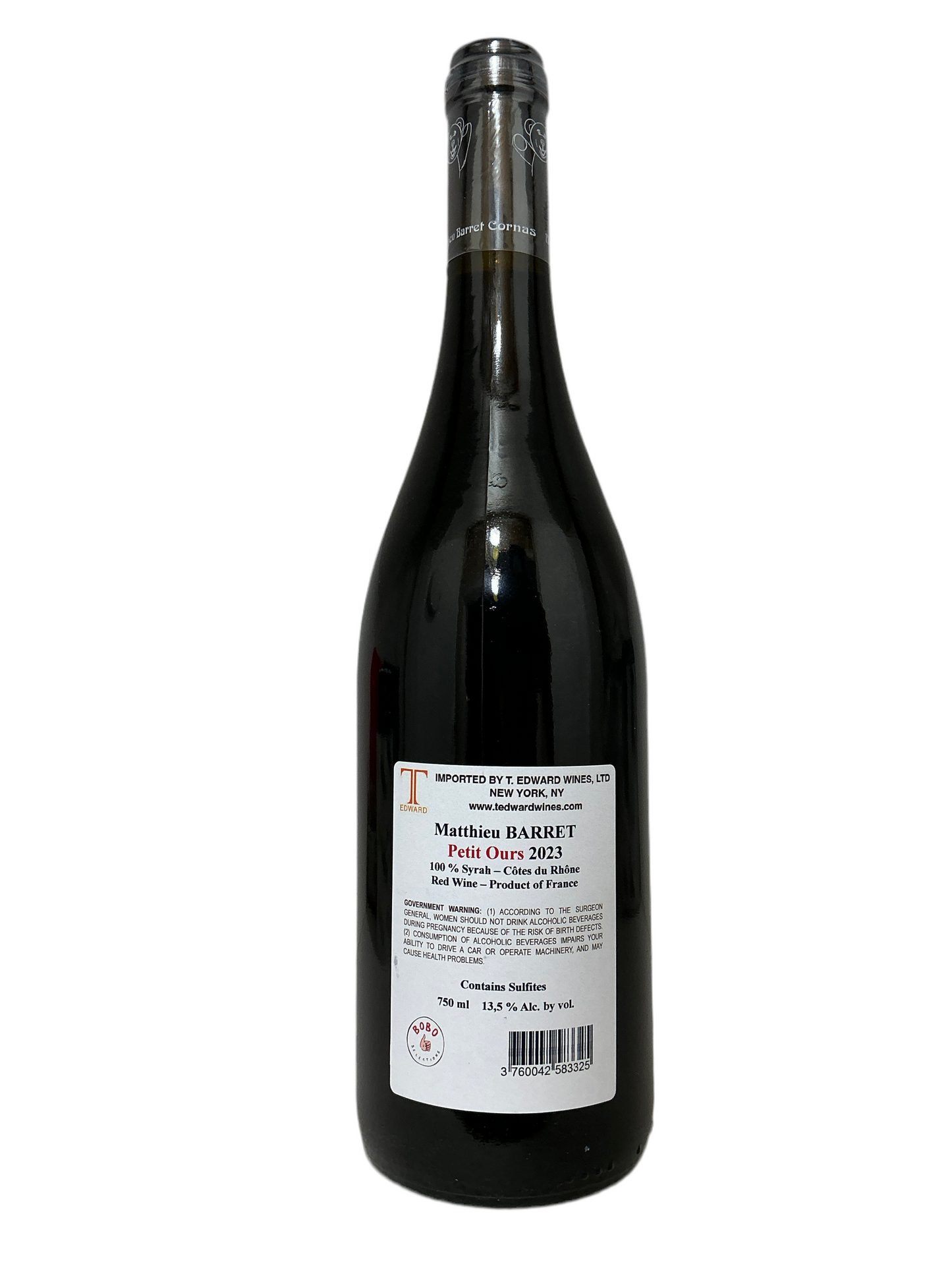 Matthieu Barret, Syrah, "Petit Ours," Rhone, France 2023