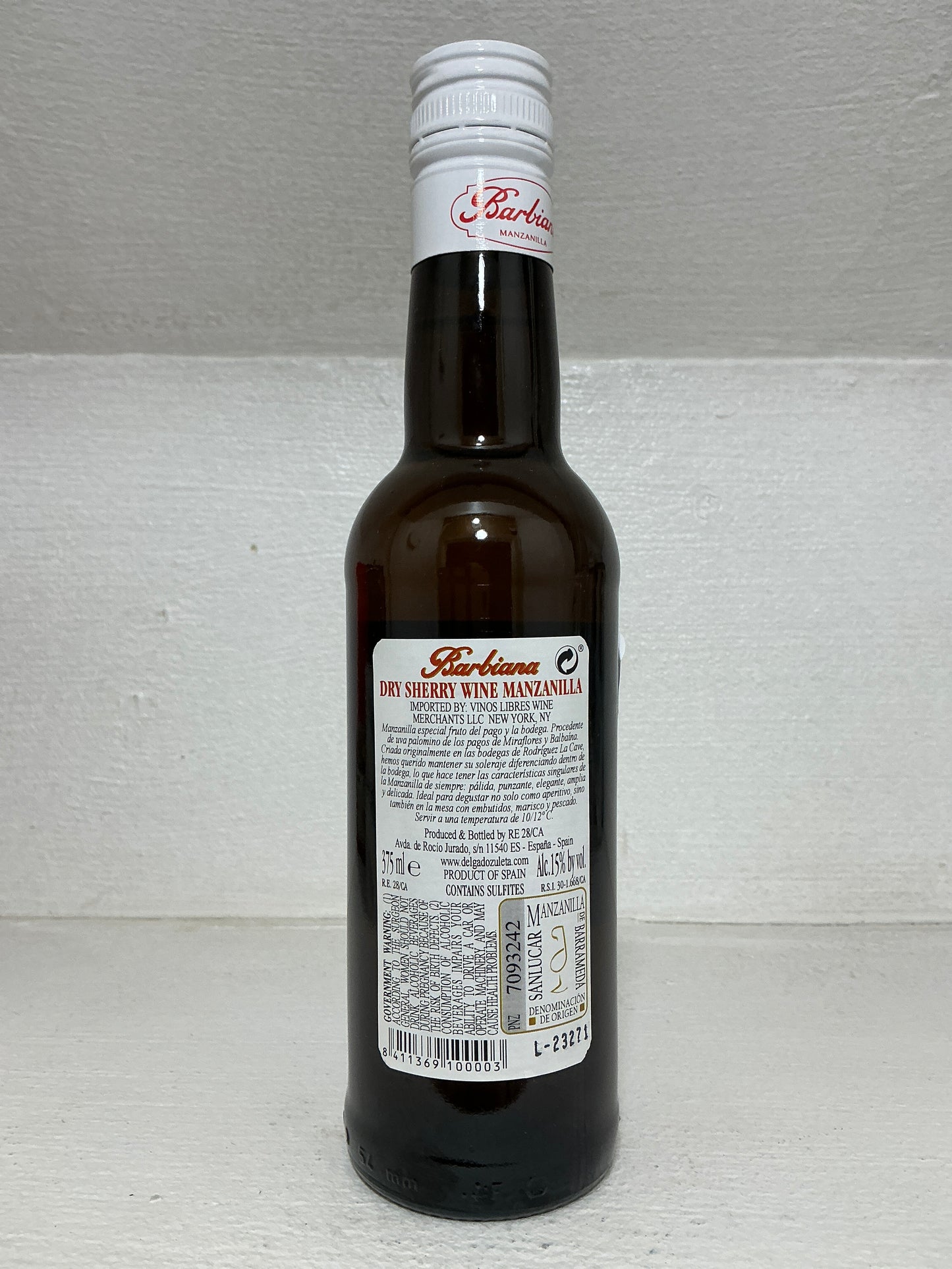 Rodriguez, Palomino, Manzanilla, "Barbiana", Jerez, Spain NV (375ml)