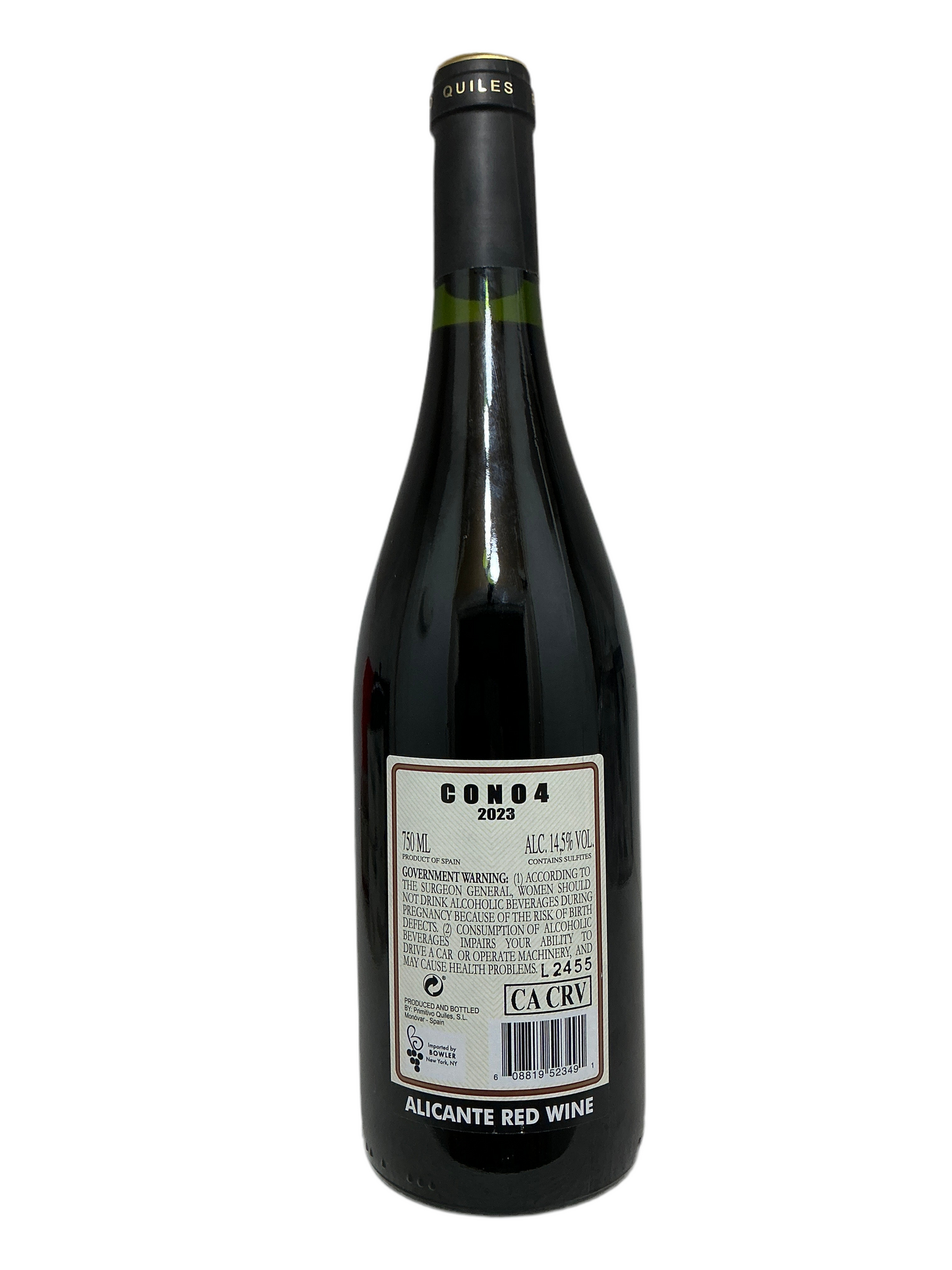 Primitivo Quiles, Monastrel, "Cono 4," Alicante, Valencia, Spain, 2023