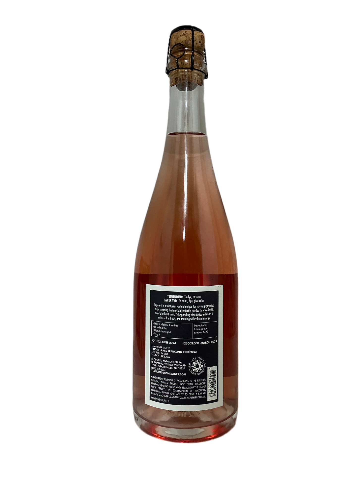 Standing Stone, Brut- Sparkling Rose, Finger Lakes, New York, United States 2023
