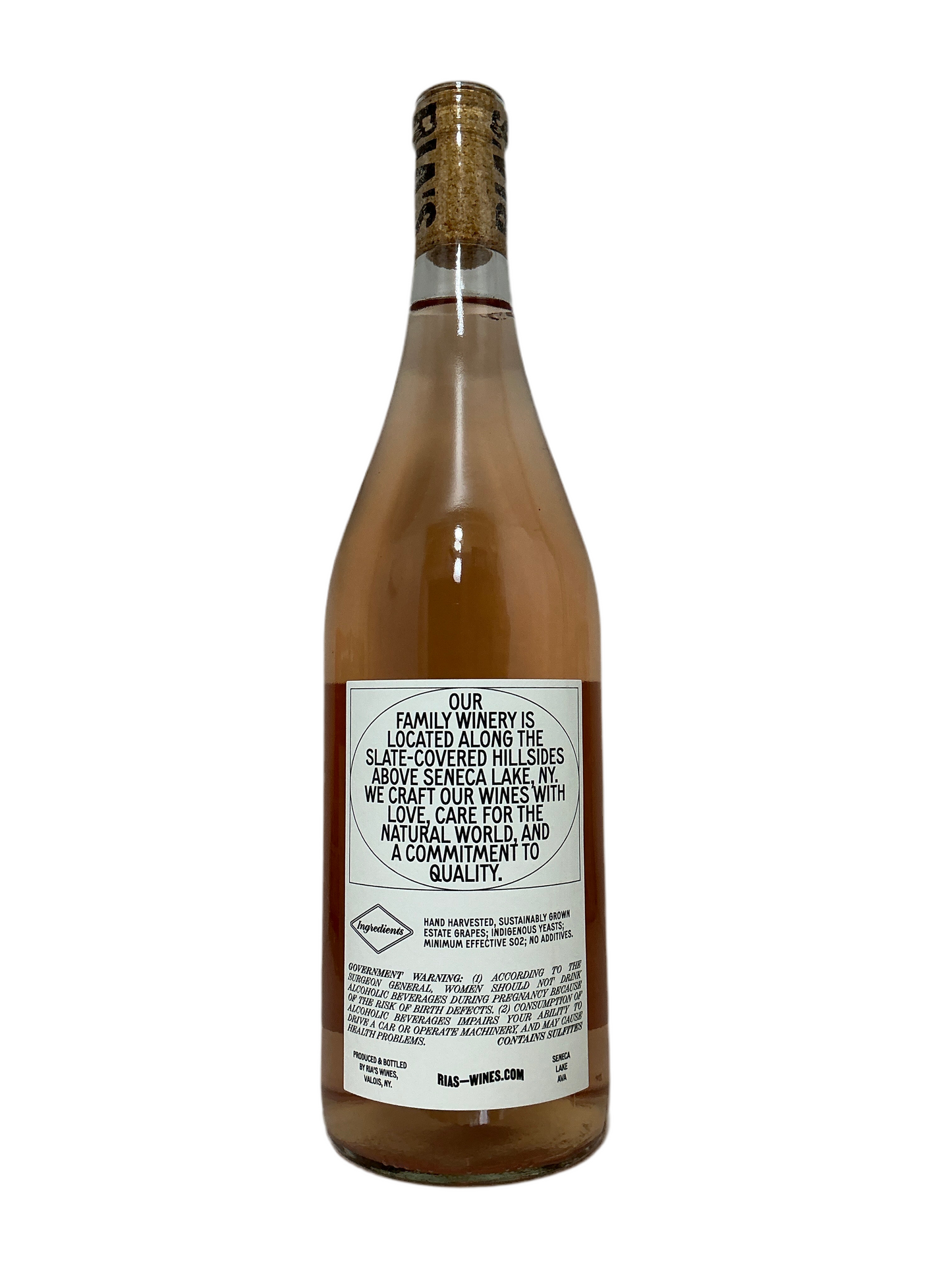 Ria's Wines, Rose of Cabernet Franc, Seneca Lake, Finger Lakes, New York 2024