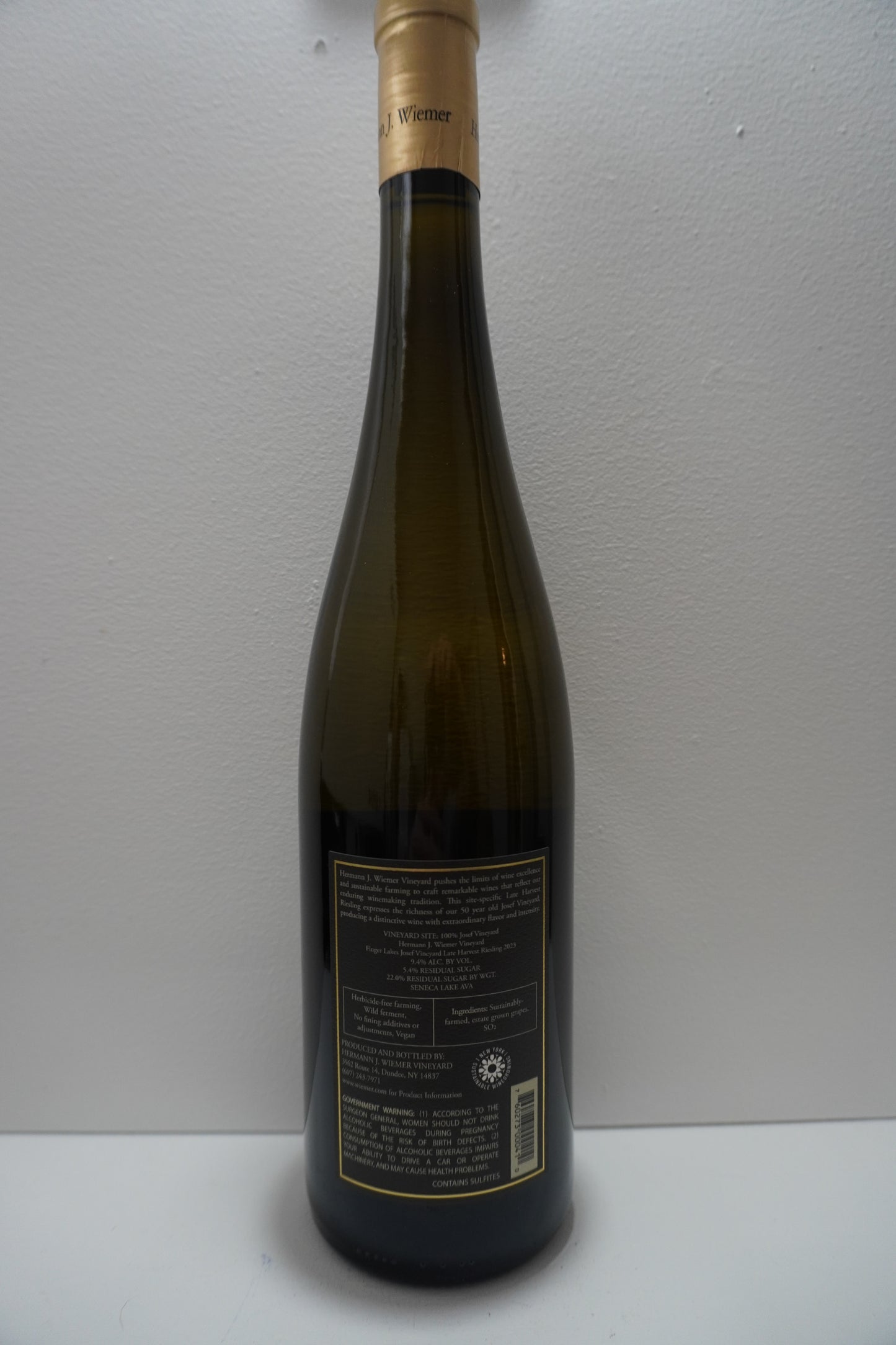 Hermann J. Wiemer, Riesling, "Josef Vineyard," Finger Lakes, New York, United States 2023