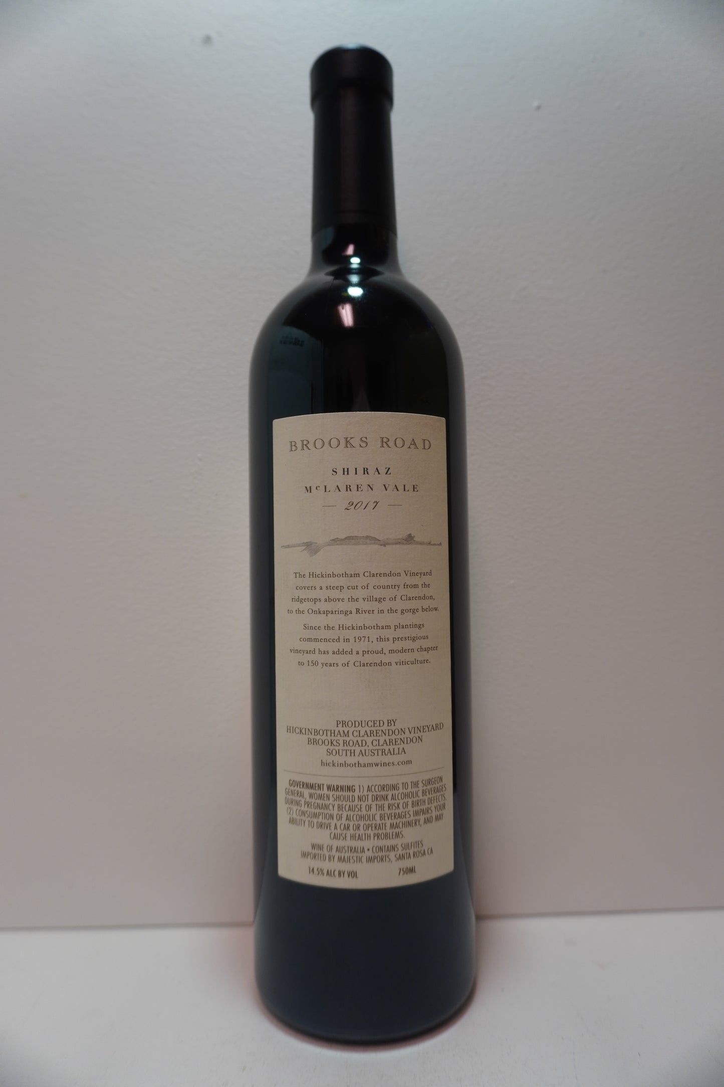 Hickinbotham, Shiraz, "Brooks Road," McLaren Vale, South Australia, Australia 2017