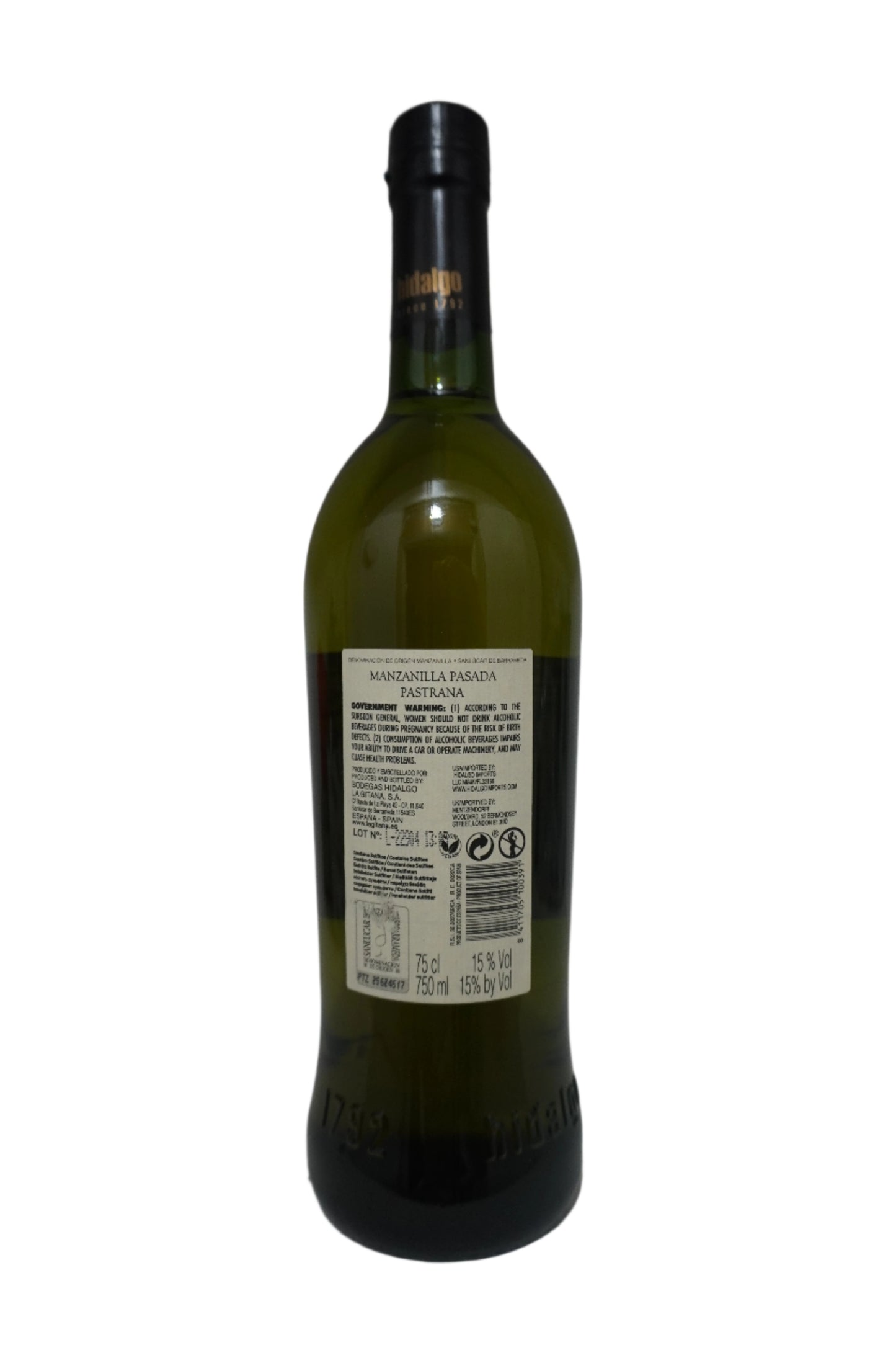 Hidalgo la Gitana, Palomino, Manzanilla Pasada, Jerez, Spain NV