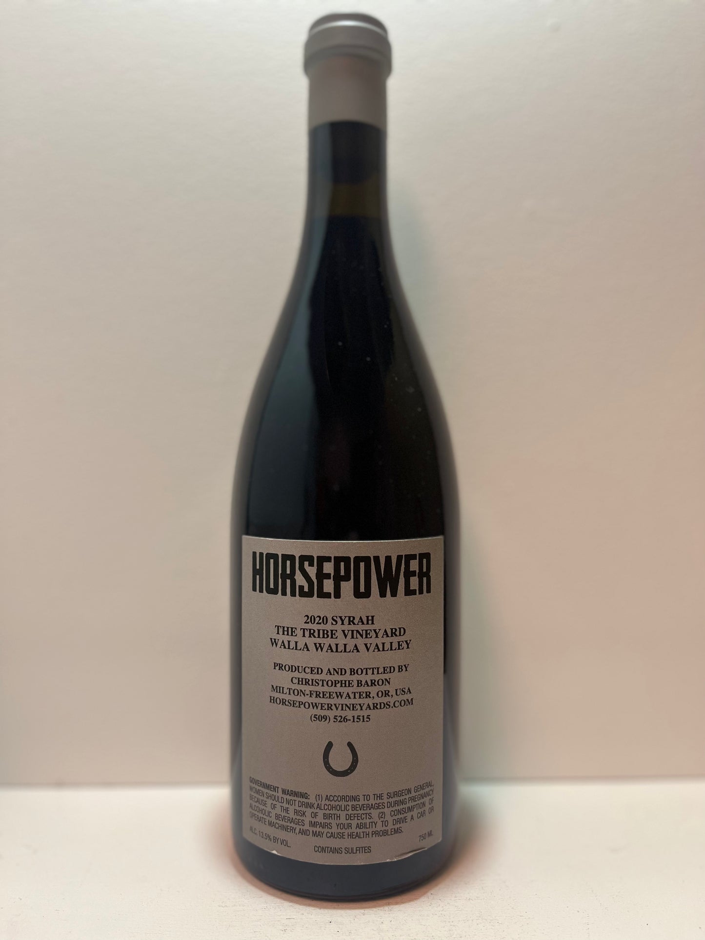 Horsepower, Syrah, "The Tribe Vineyard," Walla Walla Valley, Washington, United States 2020
