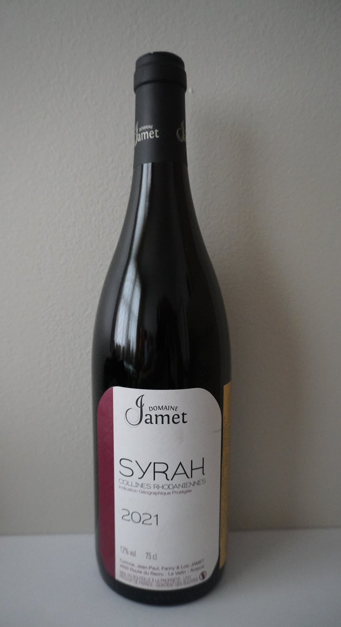 Jamet, Syrah, Collines Rhodaniennes, Rhone, France 2021