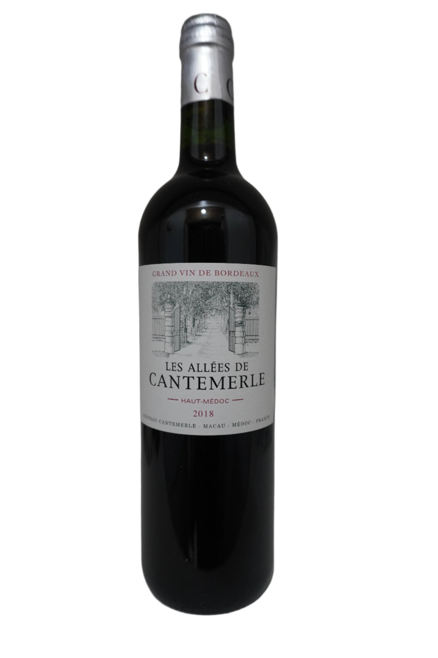 Bottle of Les Allees de Cantemerle 2018 Front label