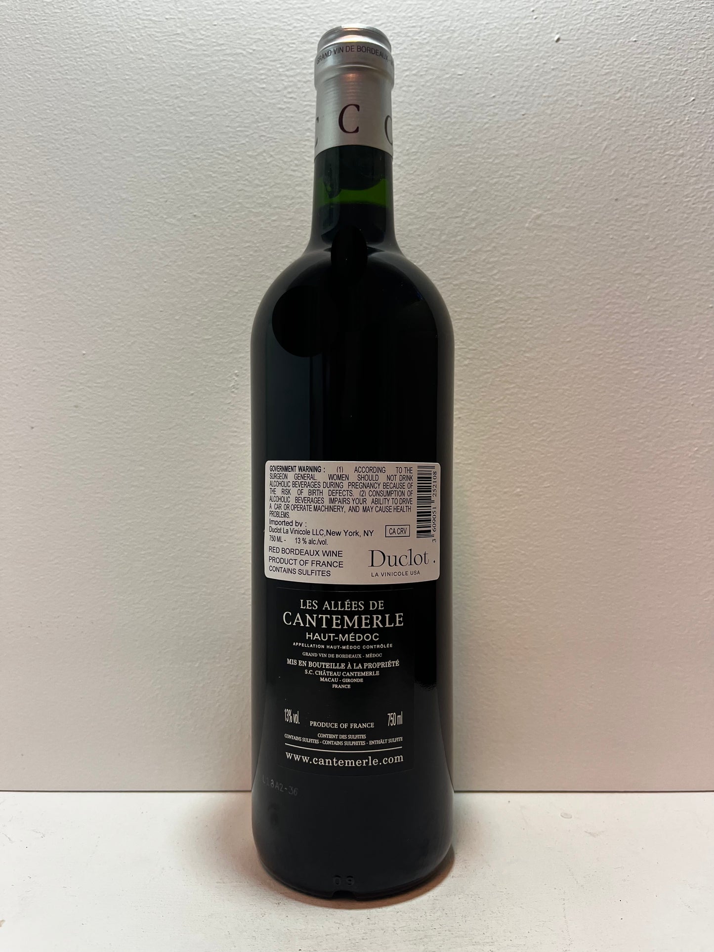 Les Allees de Cantemerle, Cabernet Sauvignon, Haut-Medoc, Bordeaux, France 2018