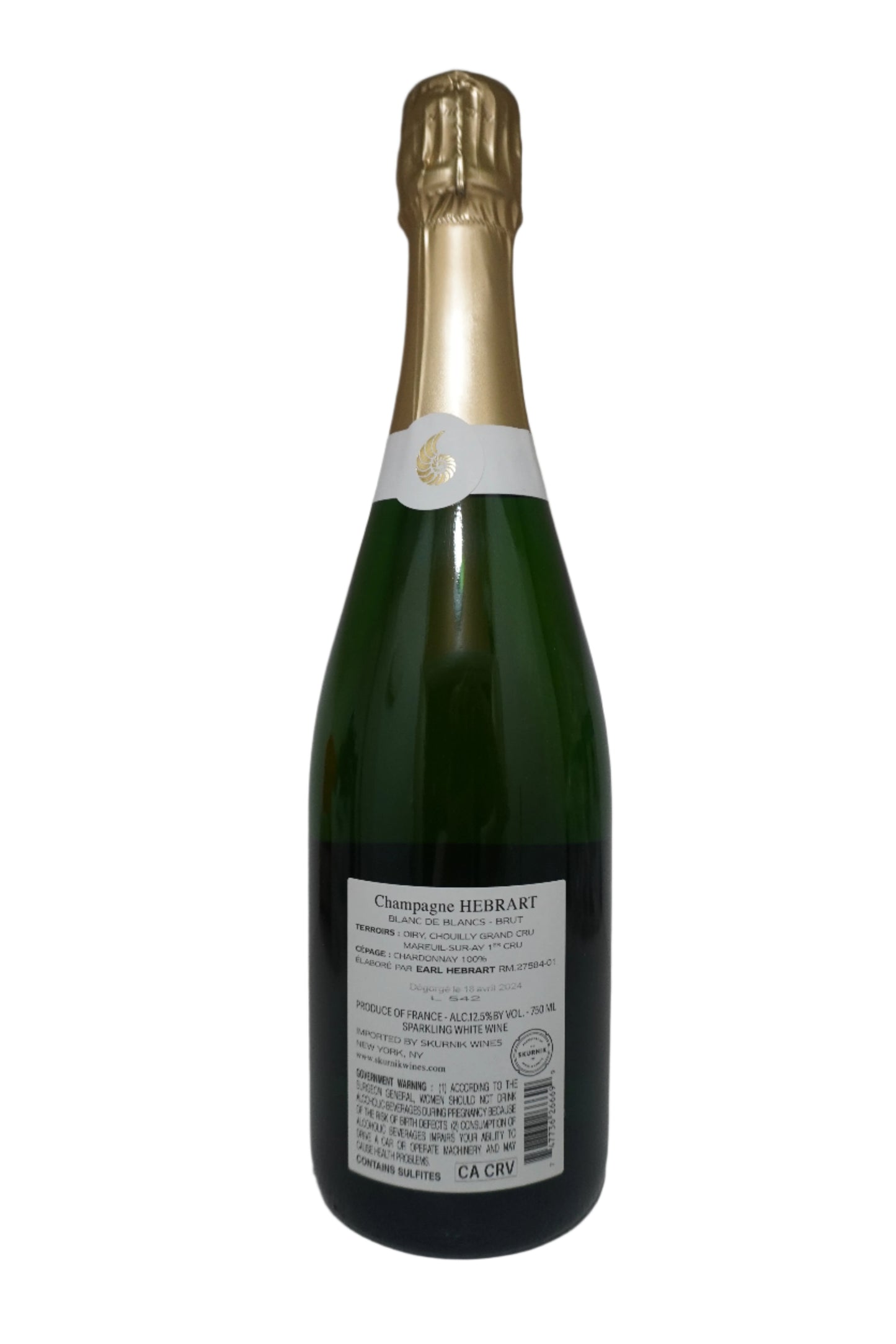 Marc Hebrart, Brut, Blanc de Blancs, Premier Cru, Champagne, France NV