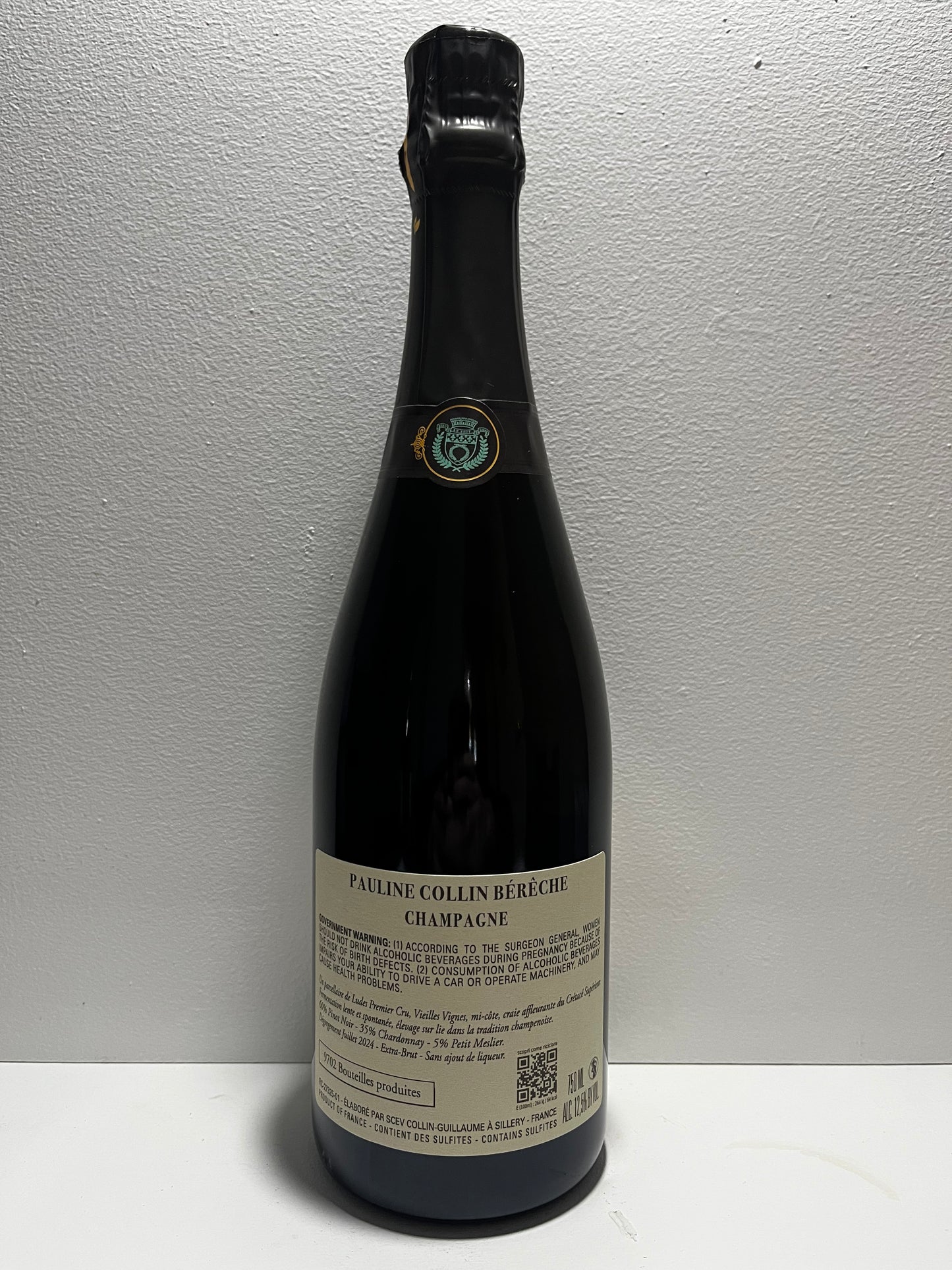 Pauline Collin Bereche, Extra Brut, "Vieilles Vignes," Ludes-Premier Cru, Champagne, France 2019