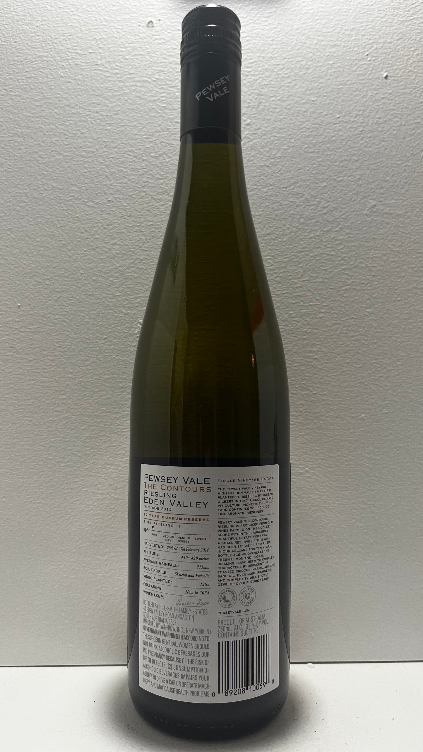Pewsey Vale, Riesling, "The Contours- 10 Year Museum Reserve," Eden Valley, South Australia 2014