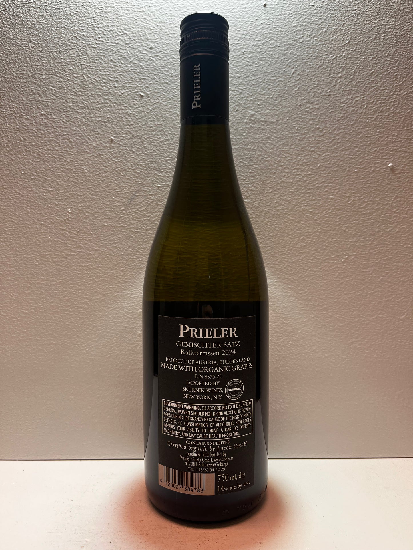 Prieler, Gemischter Satz, "Kalkterrasen," Burgenland, Austria 2024