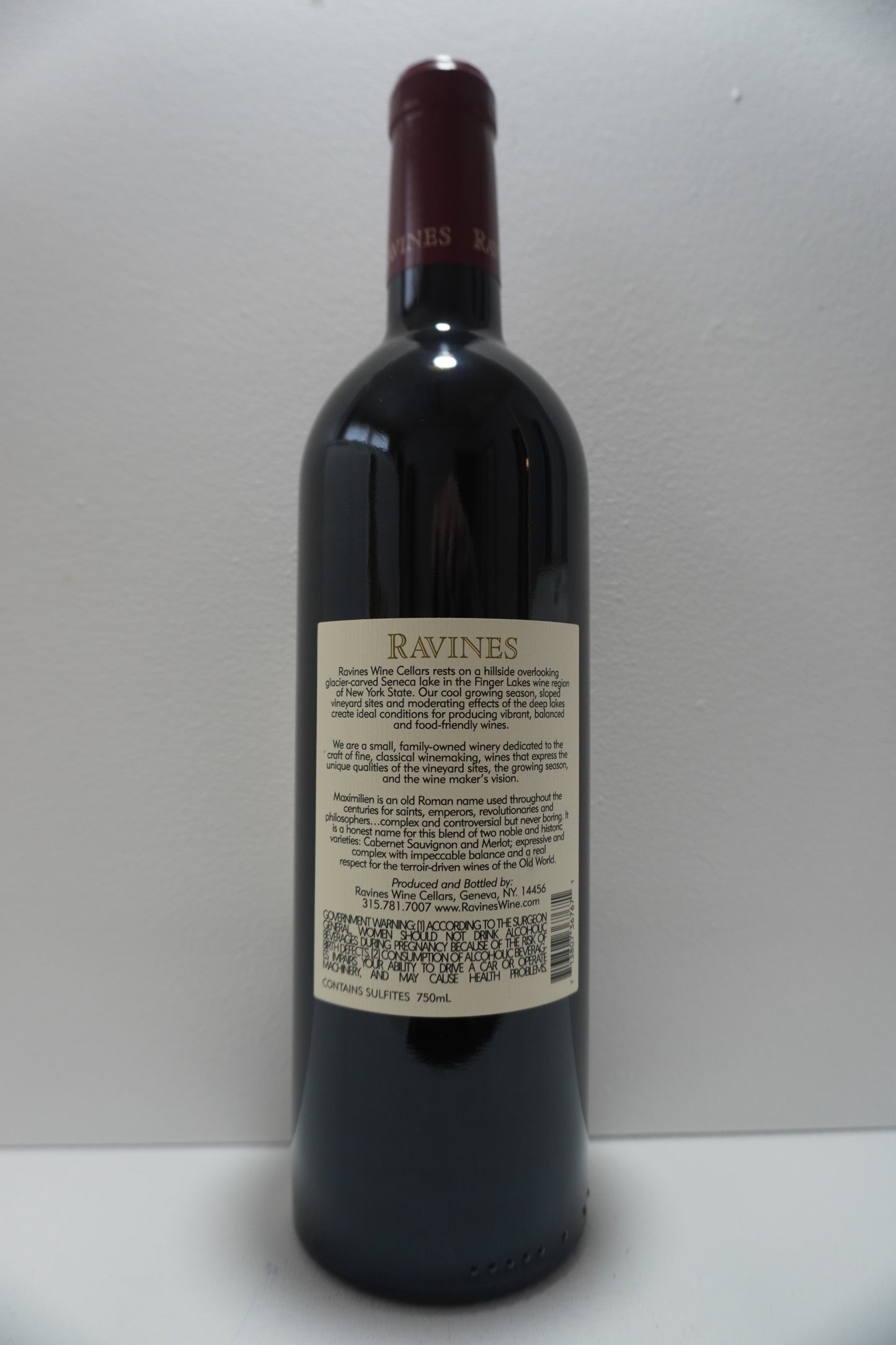 Ravines, Cabernet Sauvignon, "Maximilien," Finger Lakes 2021
